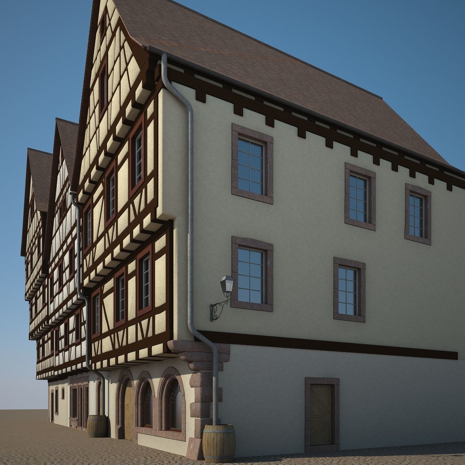 Medieval Houses III 3D model_6