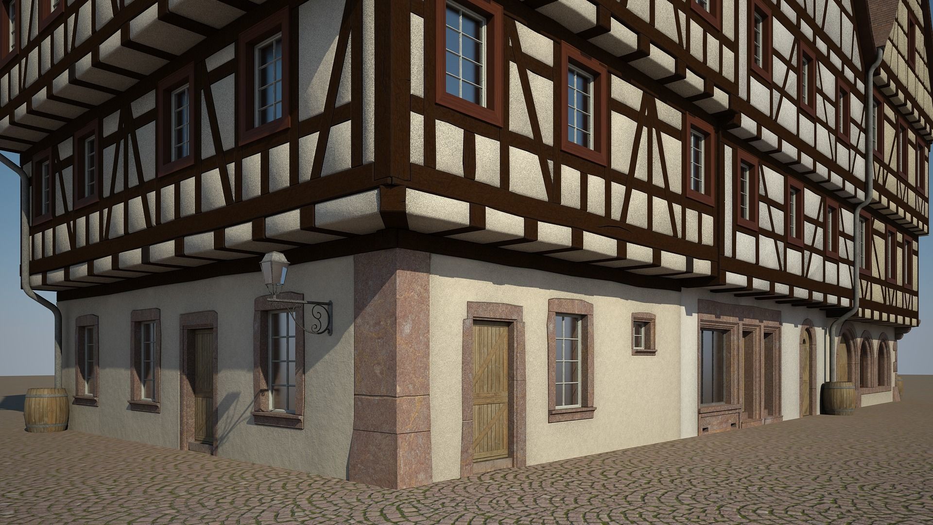 Medieval Houses III 3D model_4
