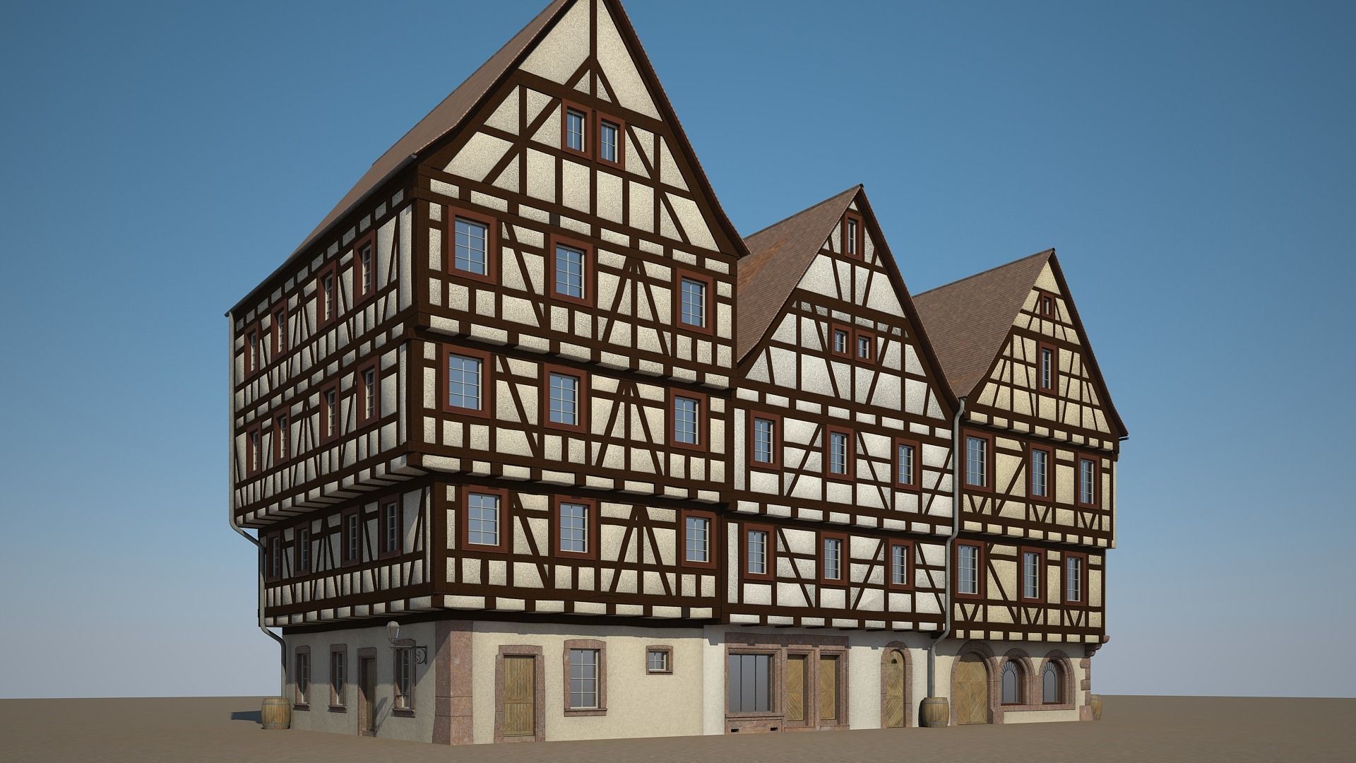 Medieval Houses III 3D model_1