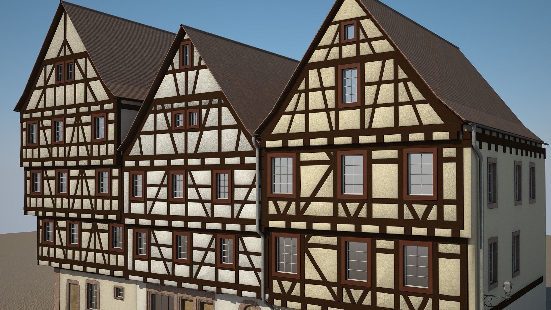 Medieval Houses III 3D model_5