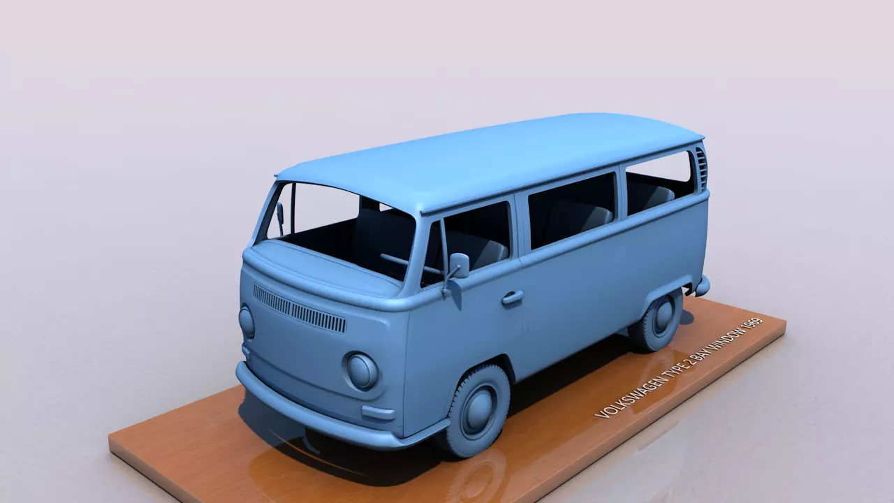 VOLKSWAGEN BAY WINDOW TYPE 2 1969 3D print model_0
