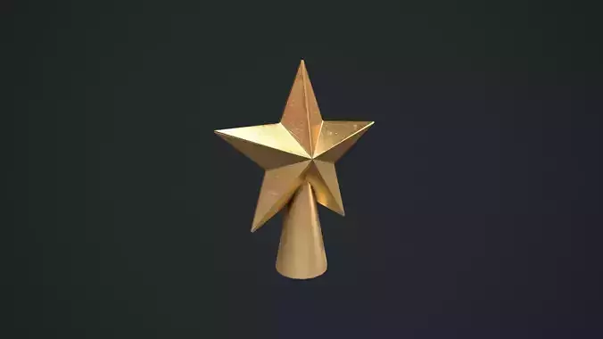 Gold Star Christmas Tree Topper