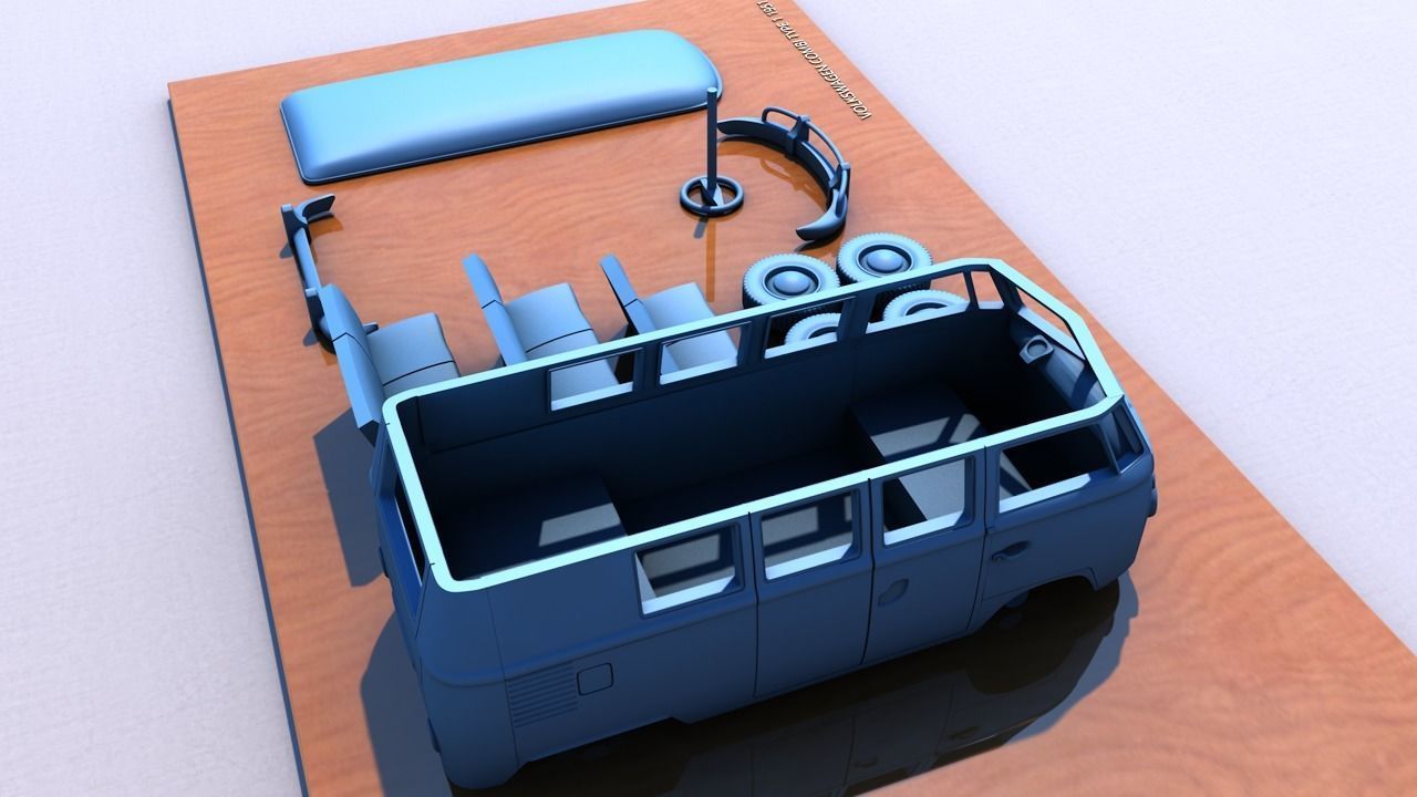 VOLKSWAGEN TYPE 1 COMBI 1951 3D print model_2