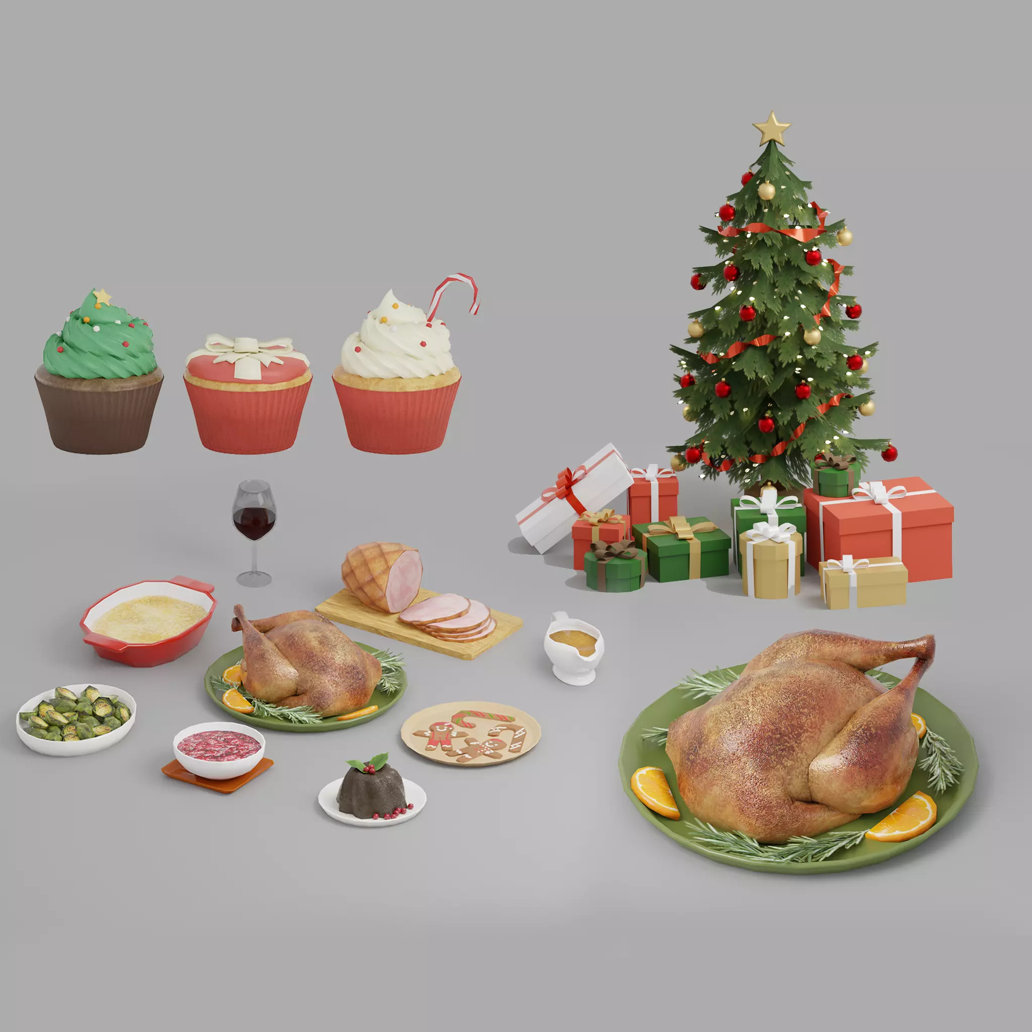 Christmas Pack 01 3D Model Collection_0