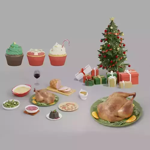 Christmas Pack 01 3D Model Collection