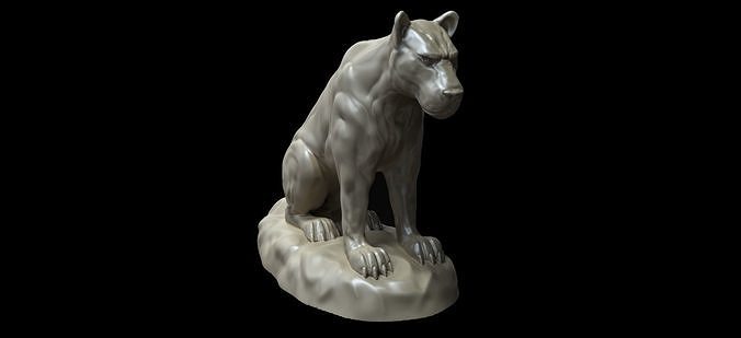 Big Cat Statue 3D print model