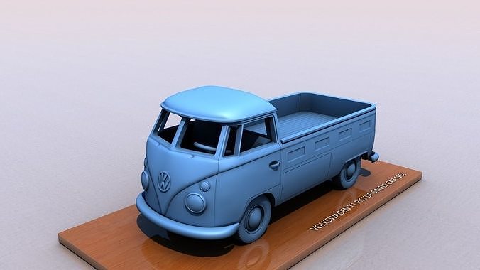 VOLKSWAGEN T1 SINGLE CABINE 1962 3D print model