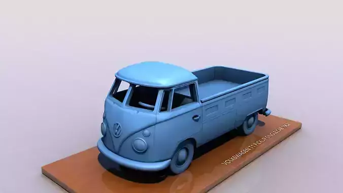 VOLKSWAGEN T1 SINGLE CABINE 1962 3D print model