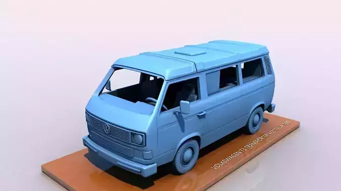 VOLKSWAGEN T3 TRANSPORTER WESTFALIA 1980 3D print model