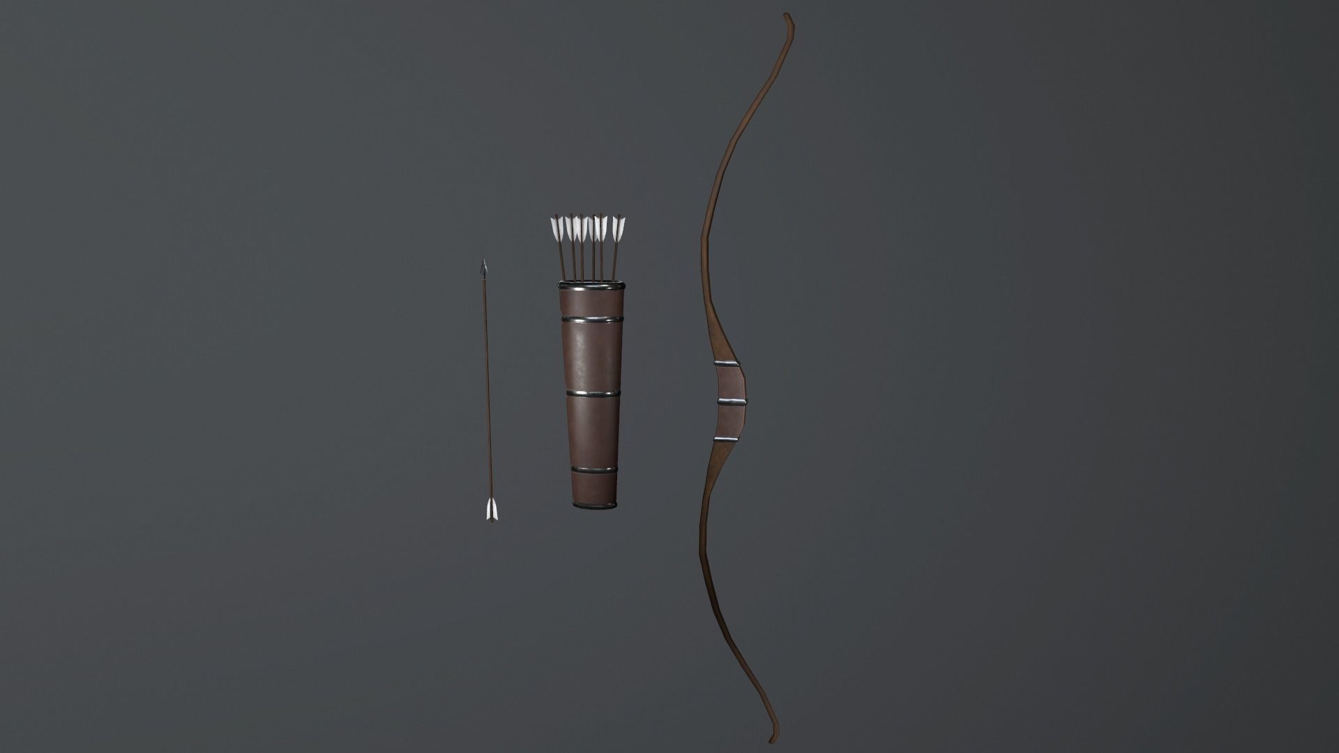 Game-Ready Medieval Weapons Pack Low-poly 3D model_18