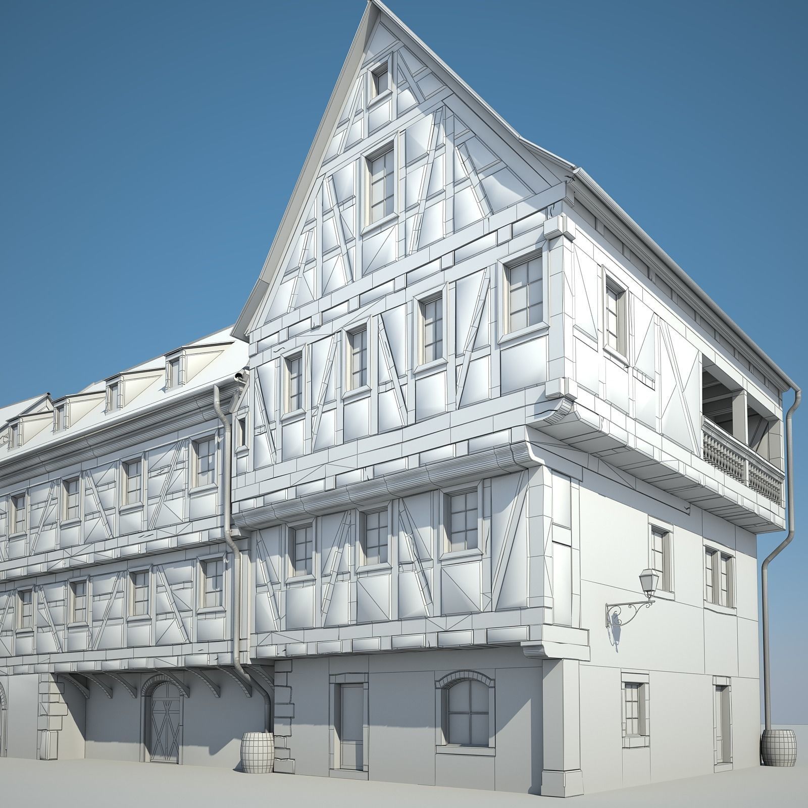 Medieval Houses VI 3D model_11