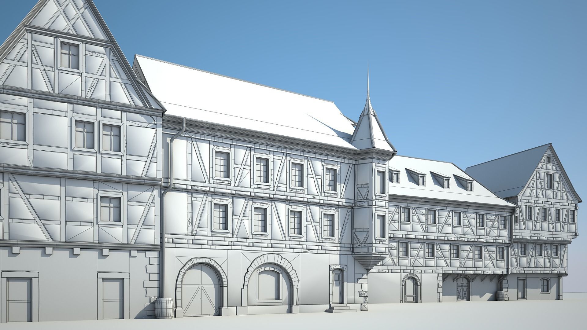 Medieval Houses VI 3D model_10