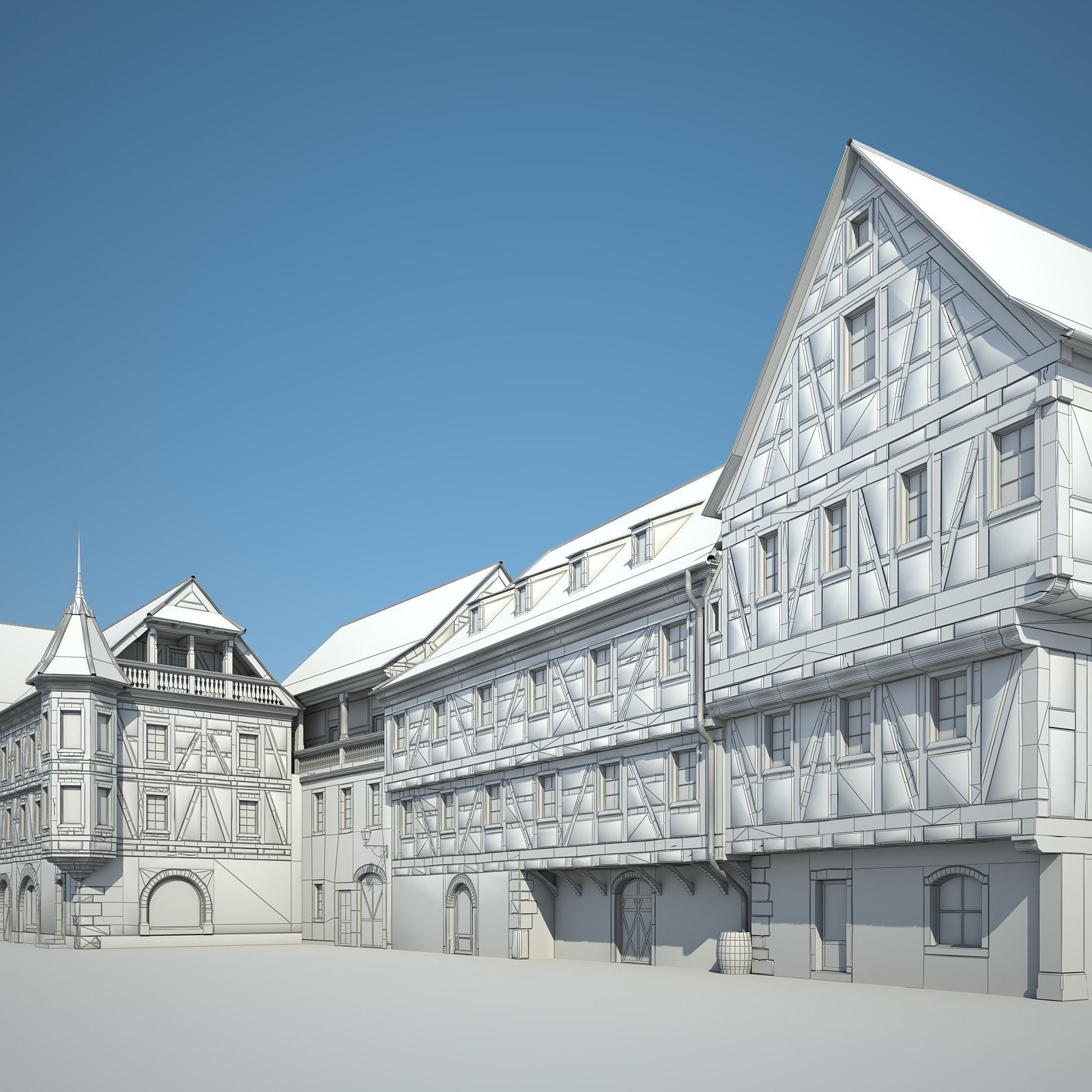 Medieval Houses VI 3D model_15
