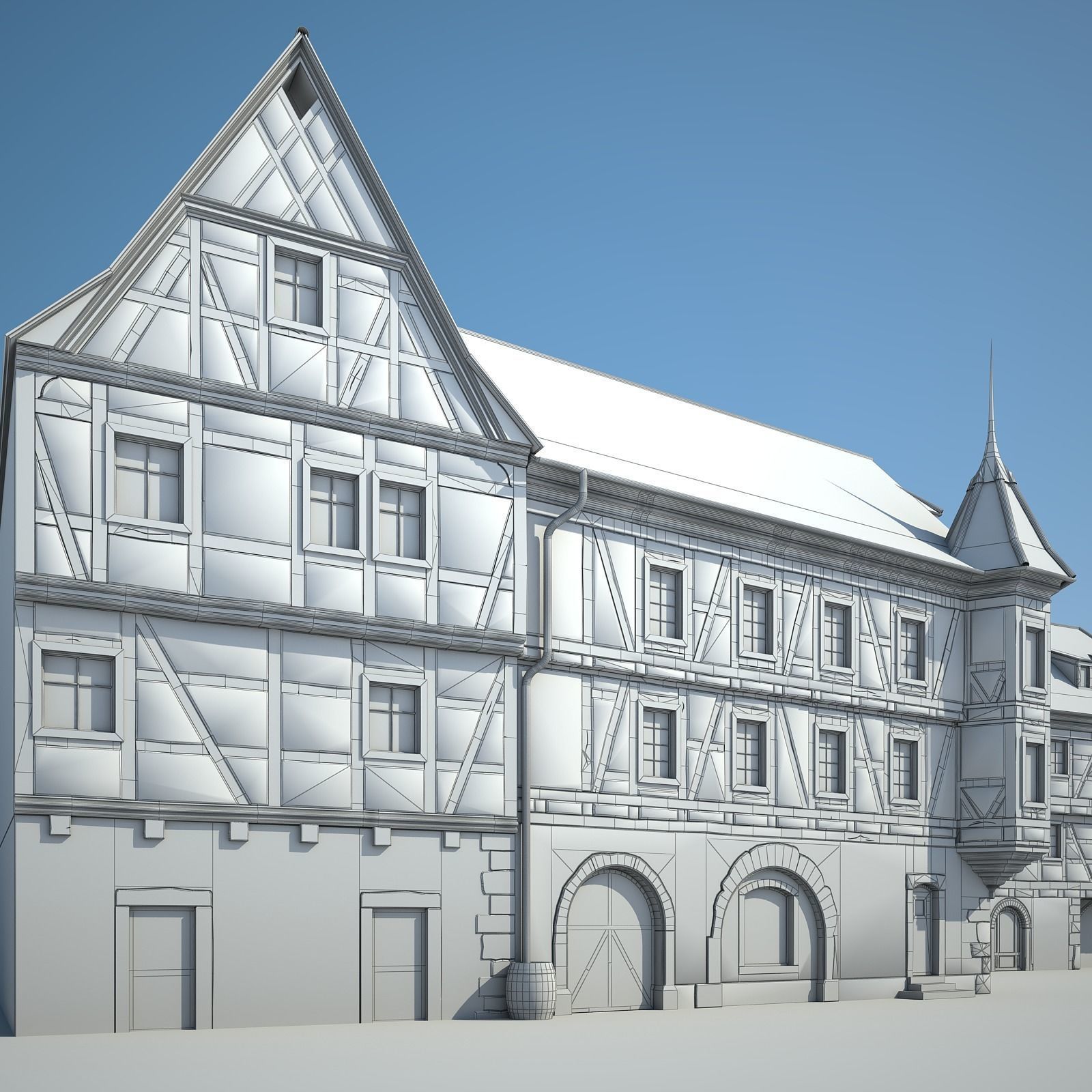 Medieval Houses VI 3D model_14