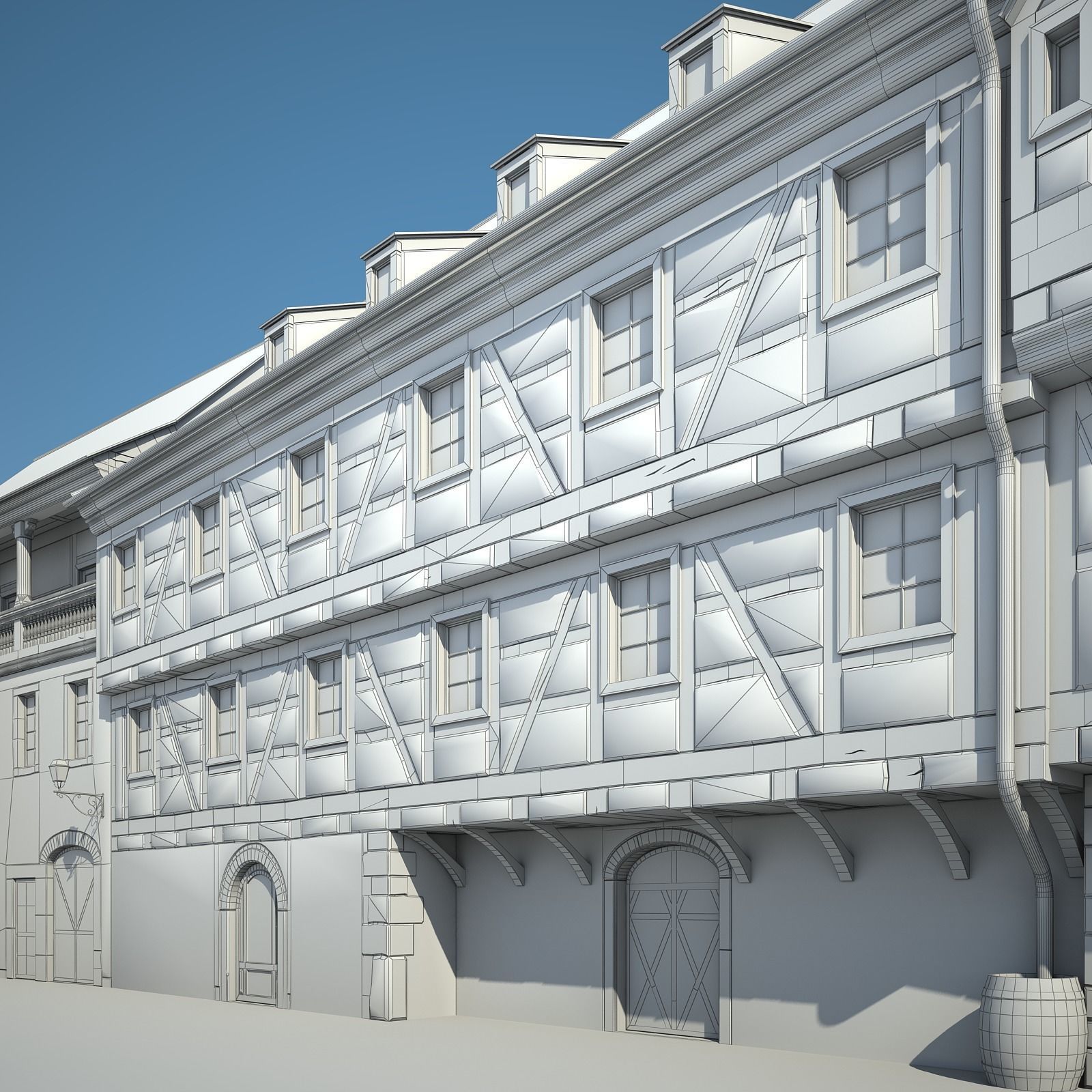 Medieval Houses VI 3D model_12