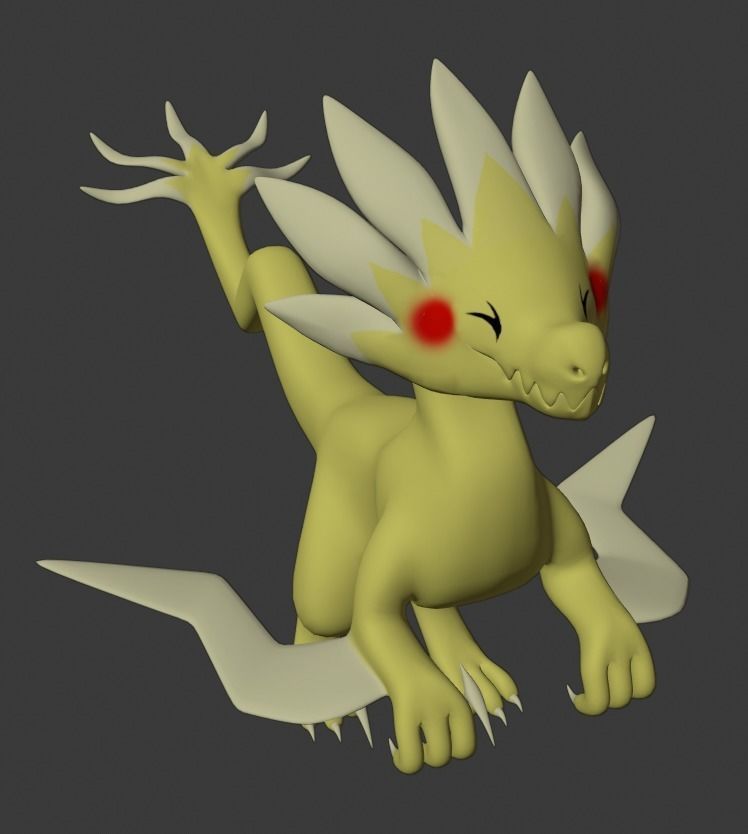 Velocizolt Pokemon 3D model_2