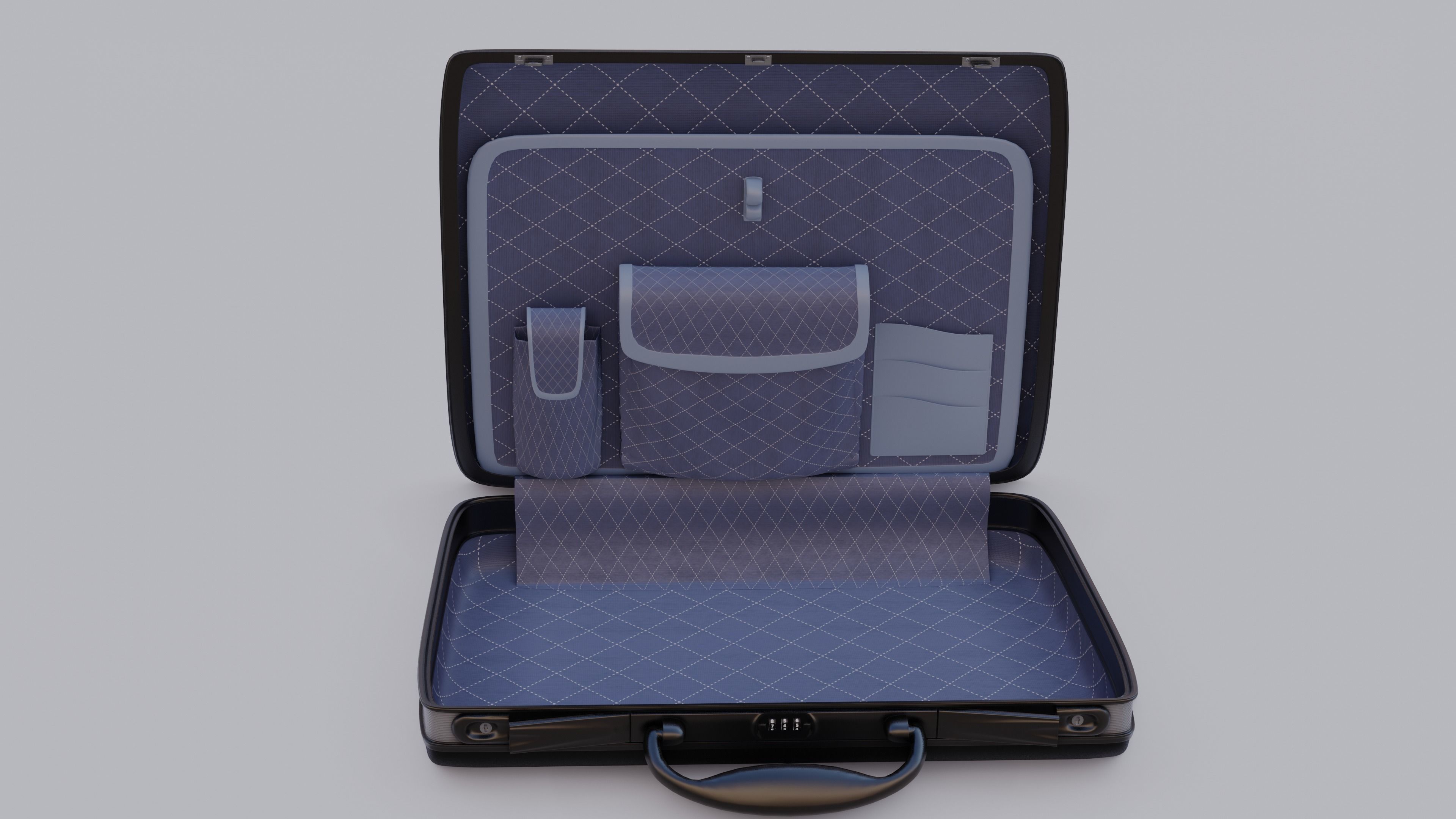 a neat detailed Briefcase 3D model_3