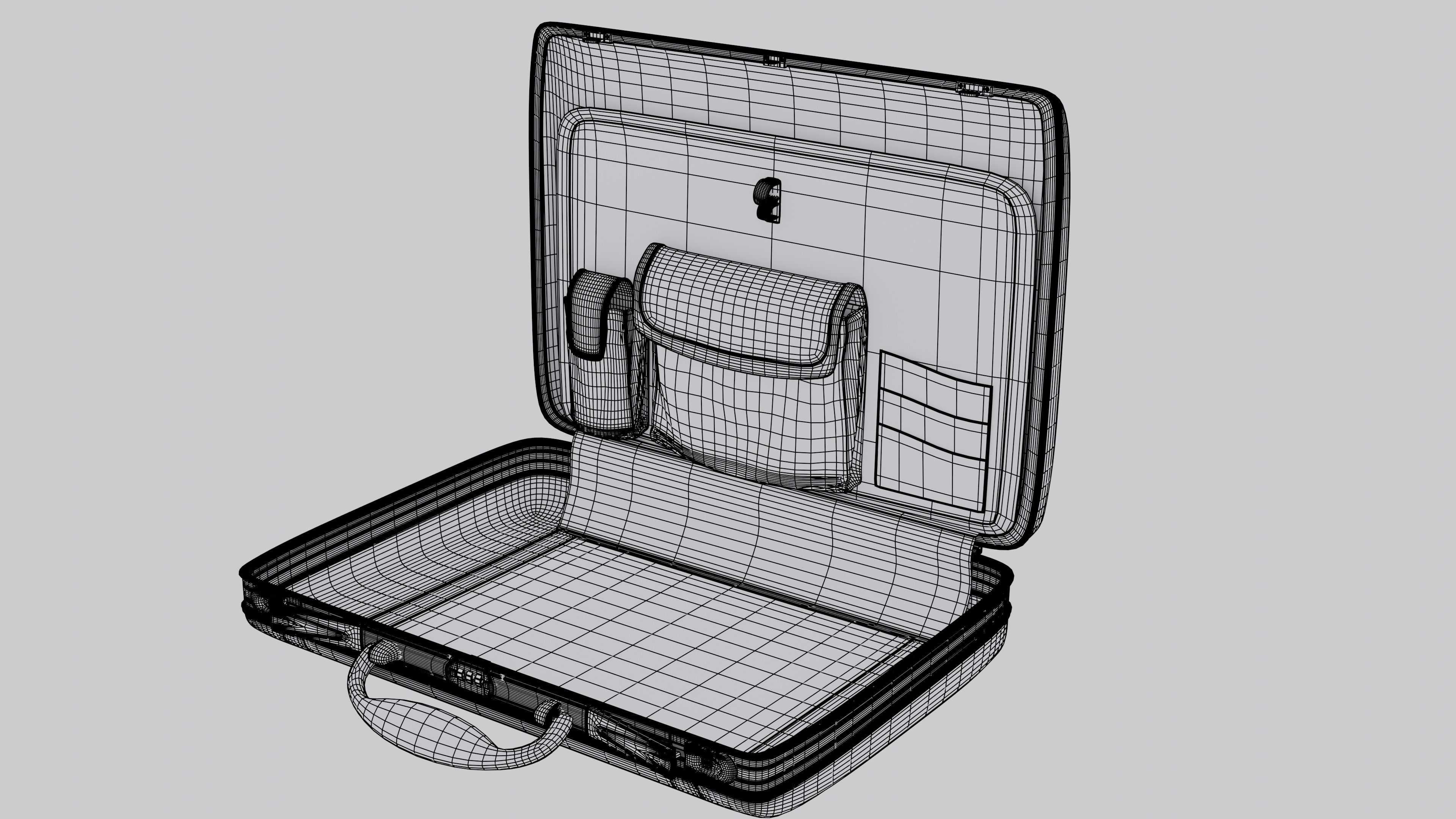 a neat detailed Briefcase 3D model_8