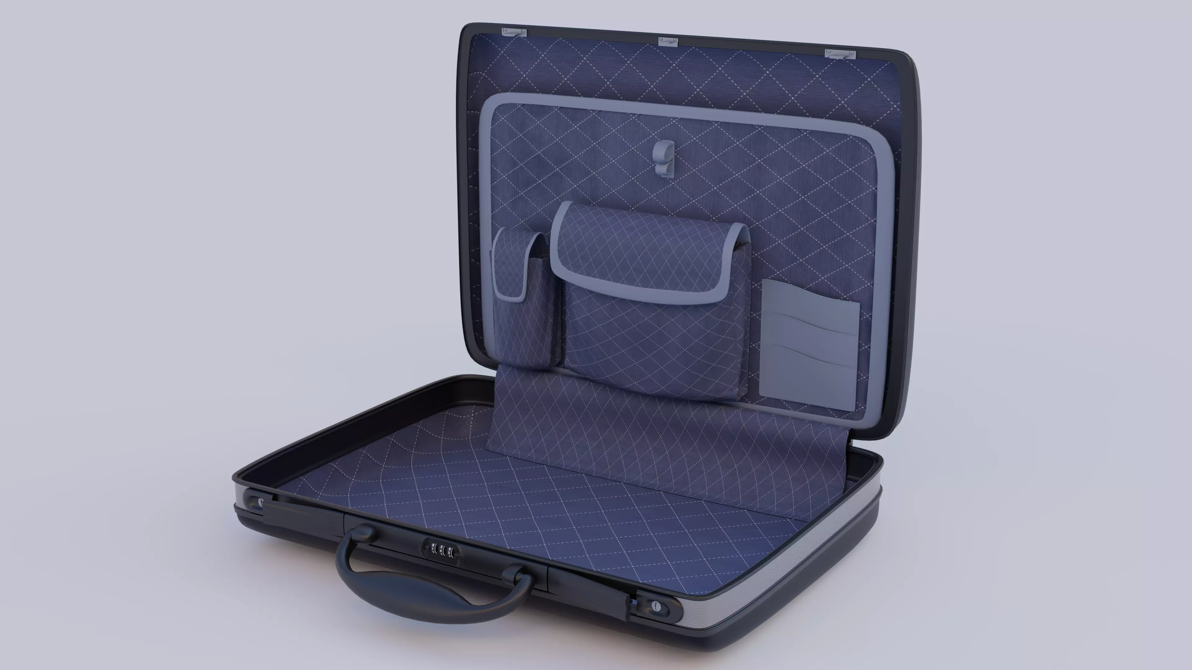 a neat detailed Briefcase 3D model_0