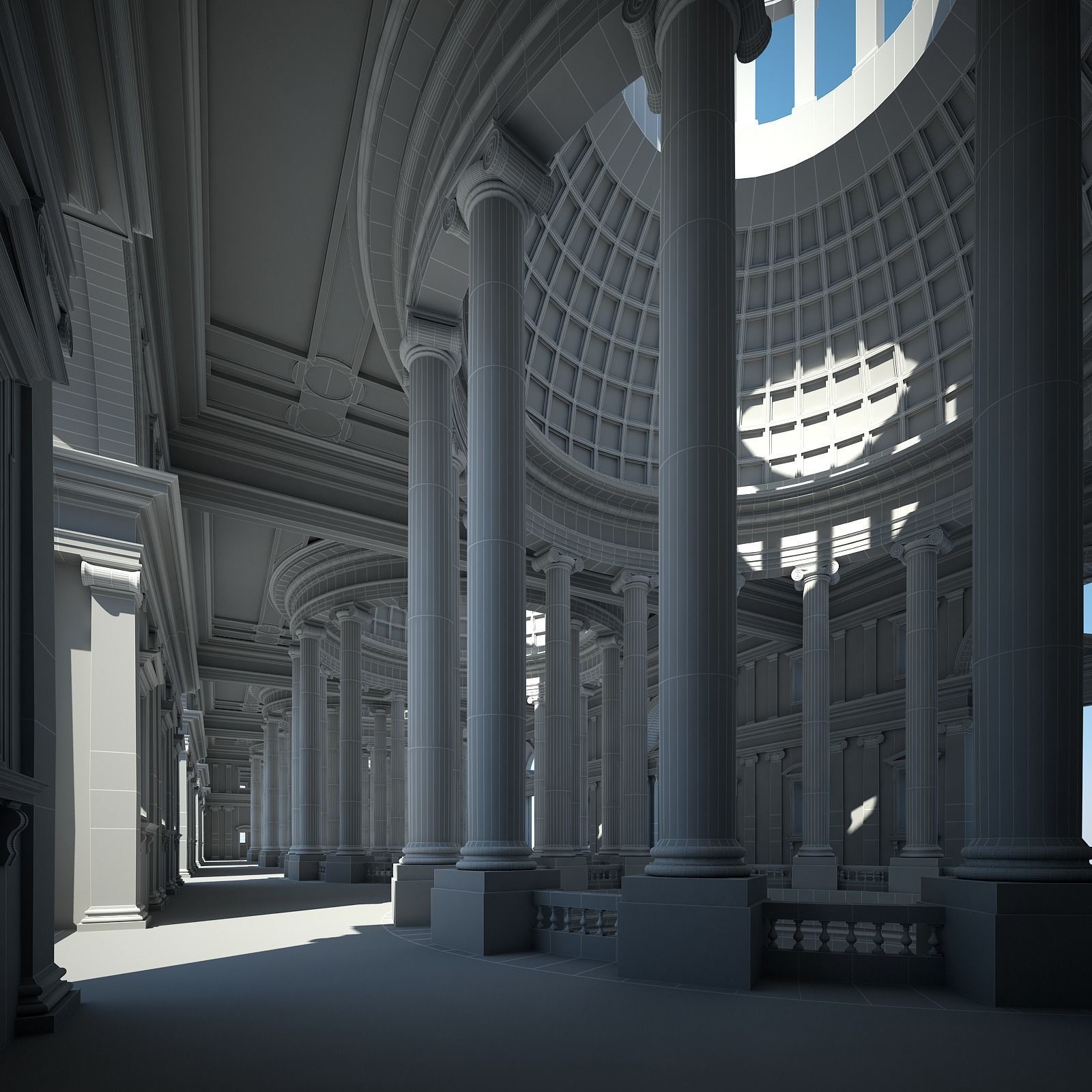 Courtyard of an Ancient Temple II 3D model_84