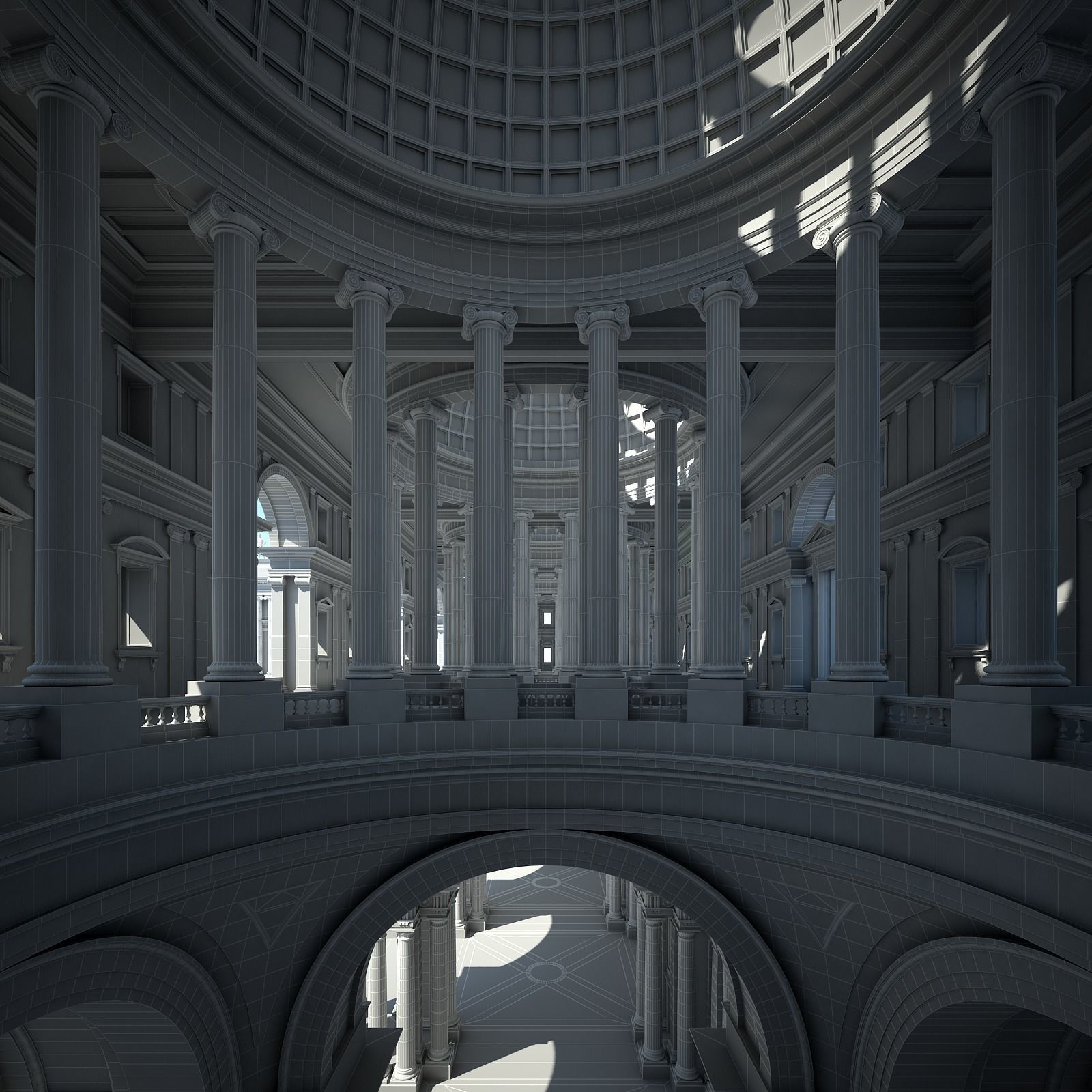 Courtyard of an Ancient Temple II 3D model_85
