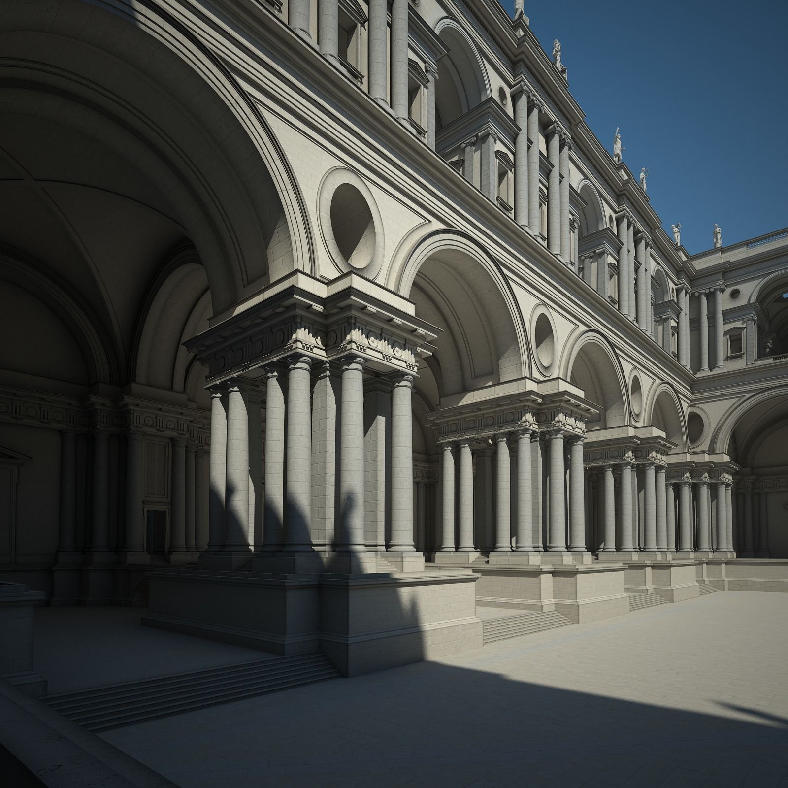 Courtyard of an Ancient Temple II 3D model_14