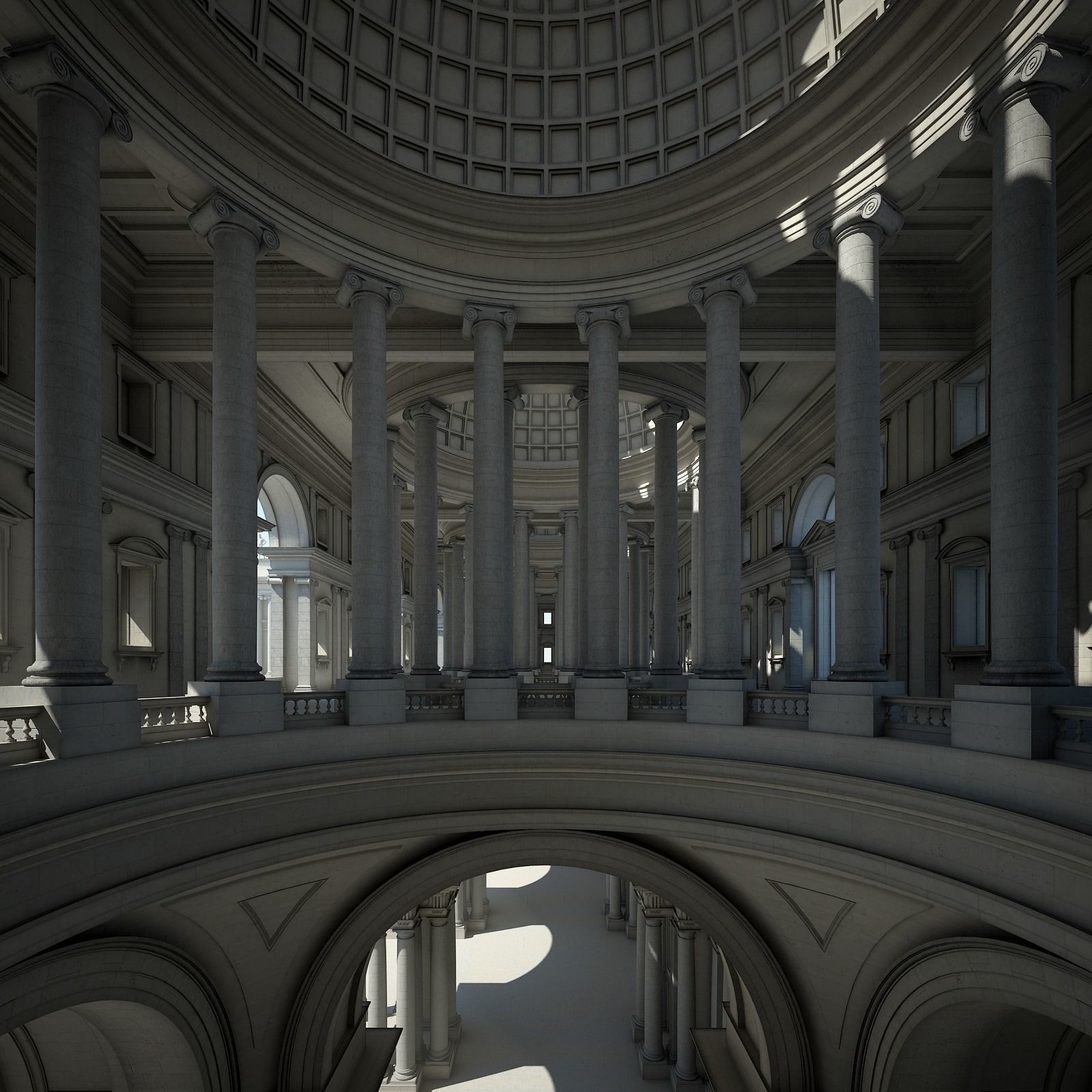 Courtyard of an Ancient Temple II 3D model_43