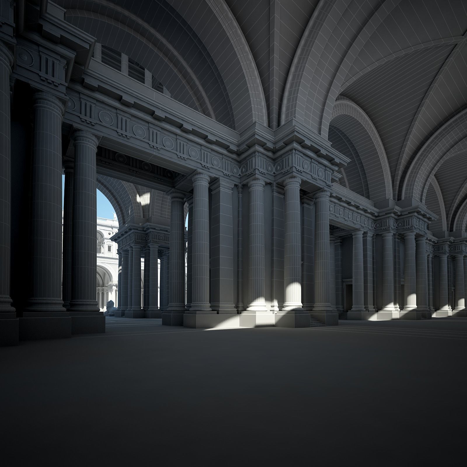 Courtyard of an Ancient Temple II 3D model_87
