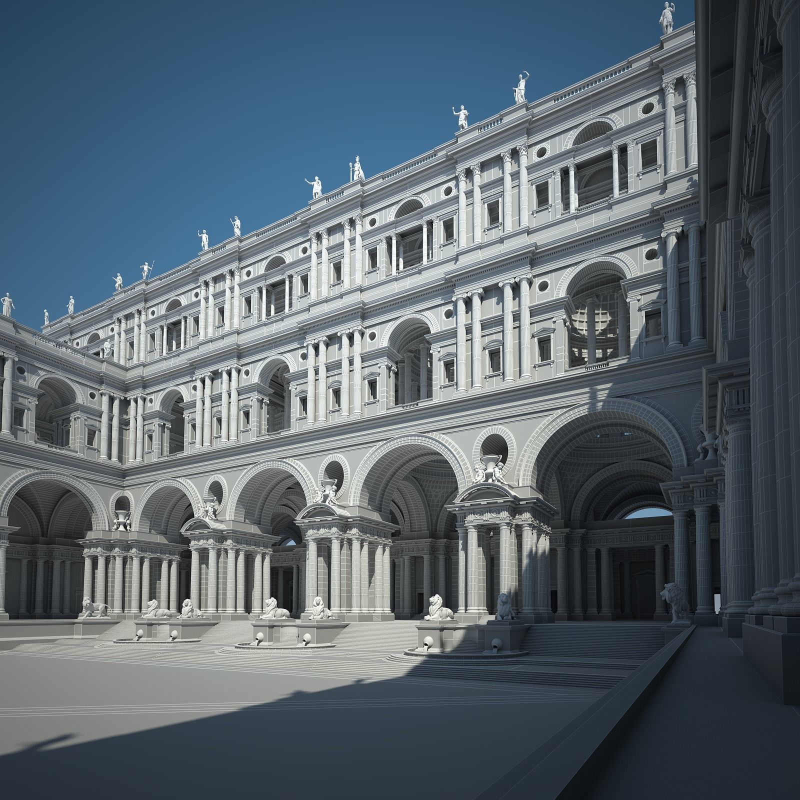 Courtyard of an Ancient Temple II 3D model_63