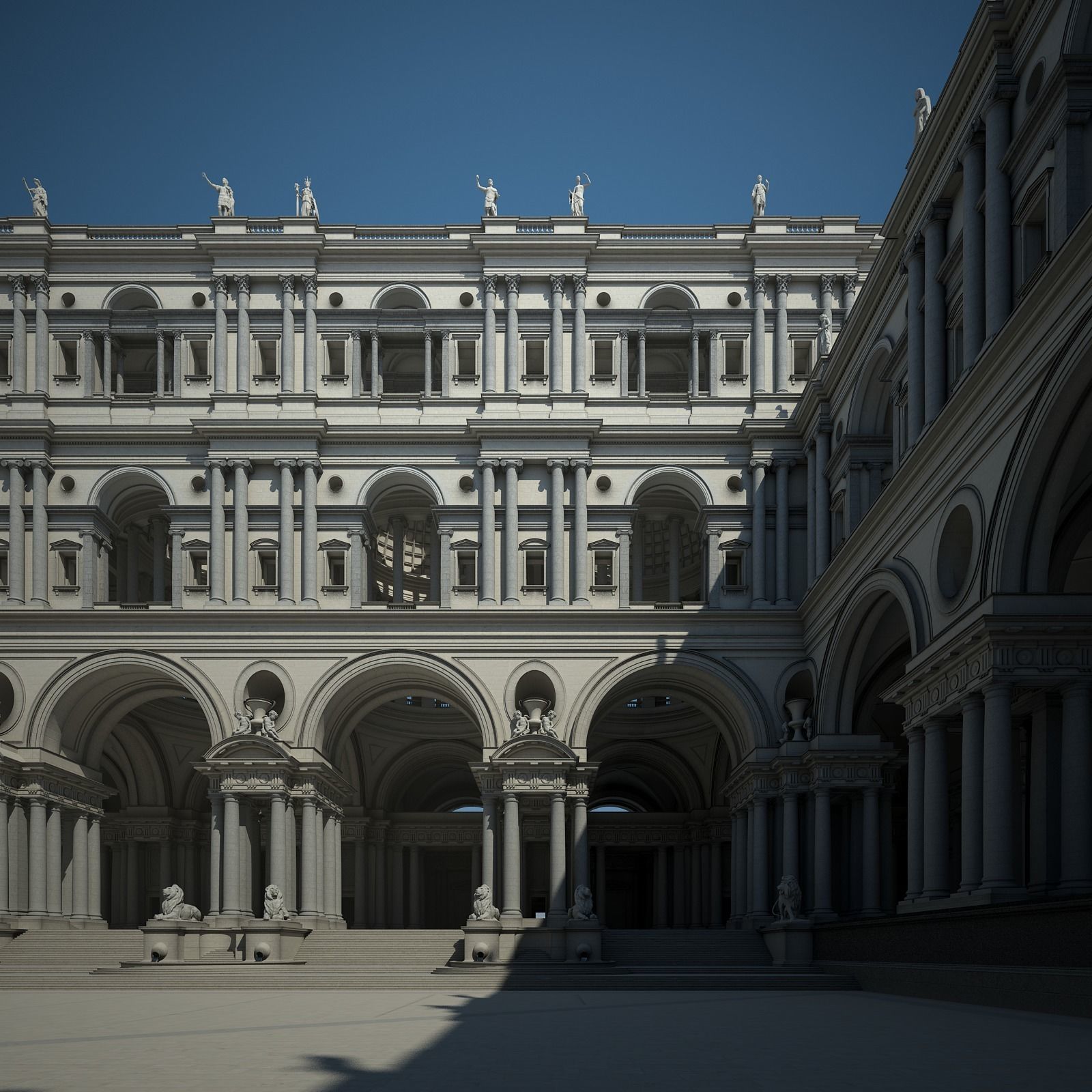 Courtyard of an Ancient Temple II 3D model_23