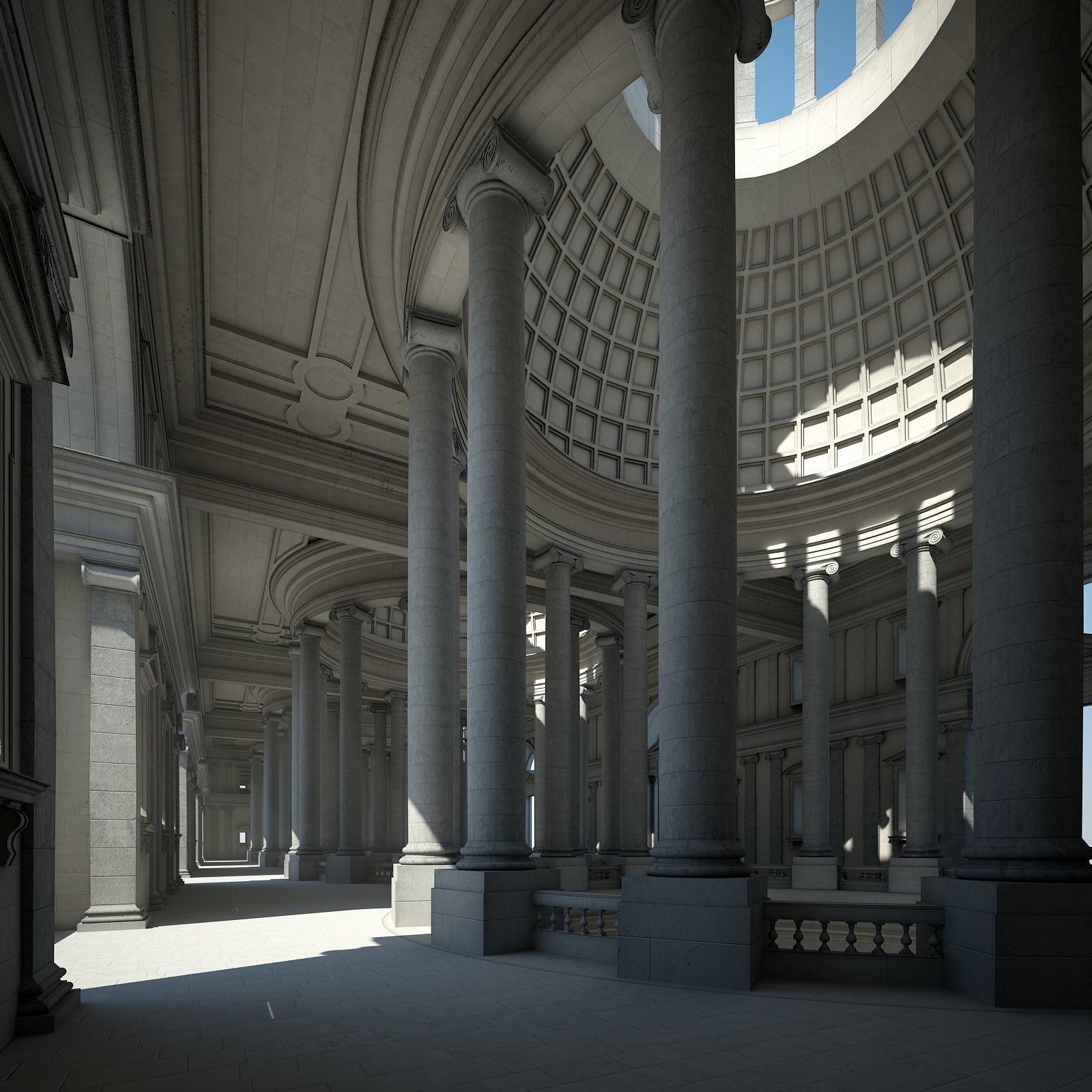 Courtyard of an Ancient Temple II 3D model_42