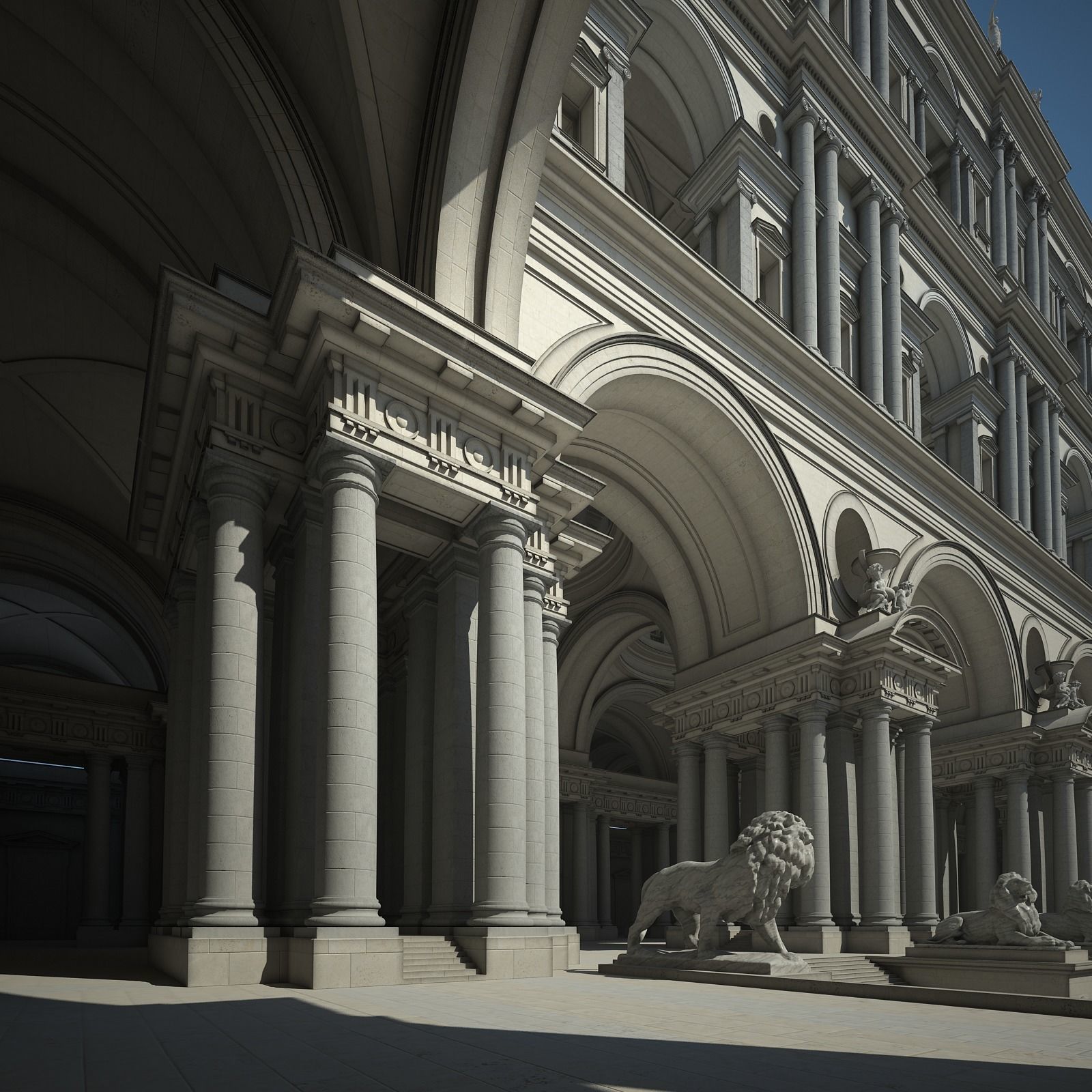 Courtyard of an Ancient Temple II 3D model_31