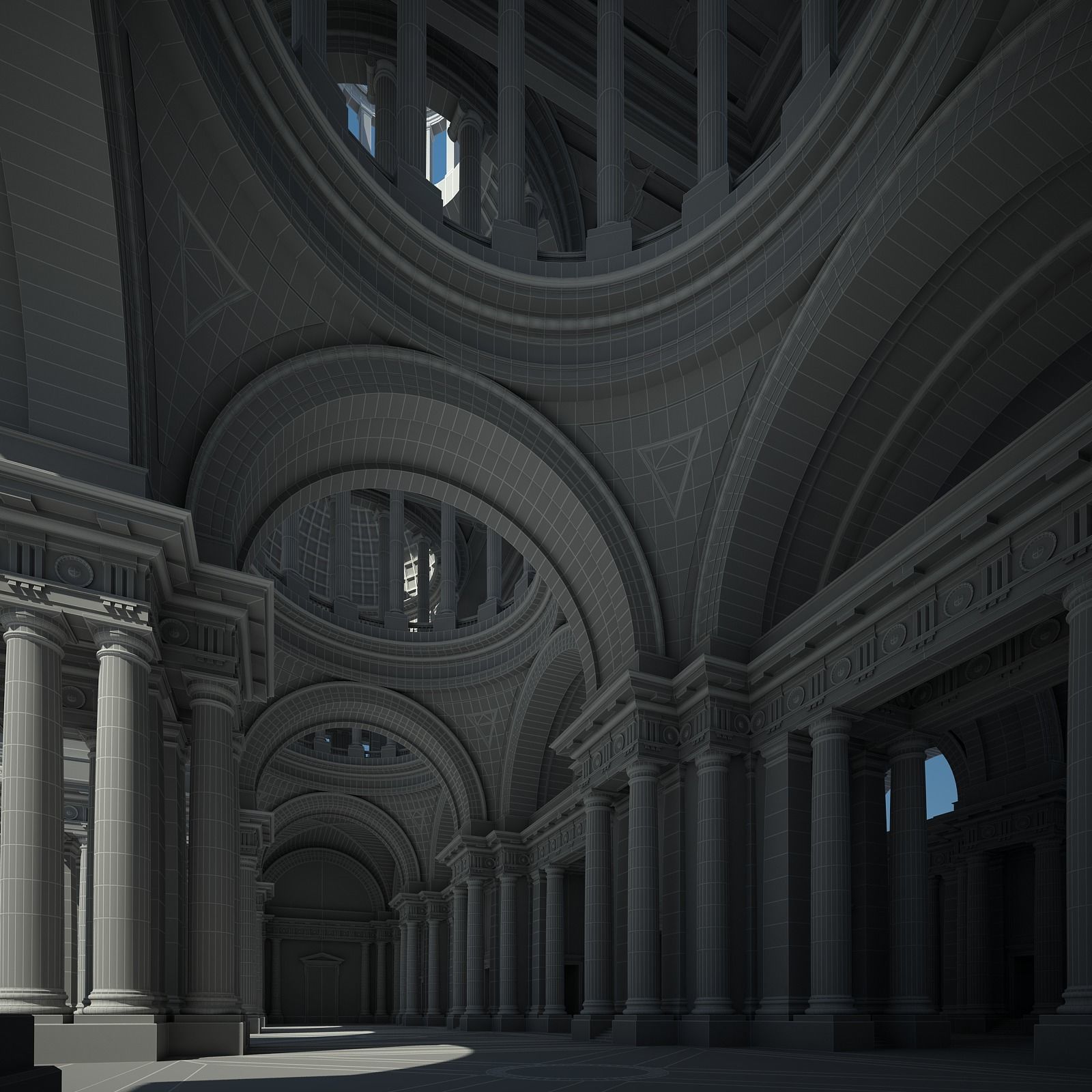 Courtyard of an Ancient Temple II 3D model_71