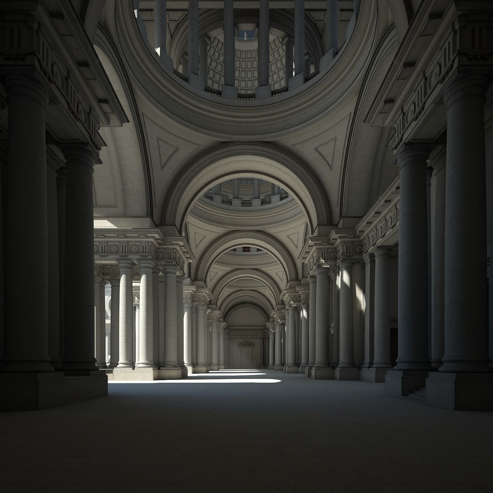 Courtyard of an Ancient Temple II 3D model_7
