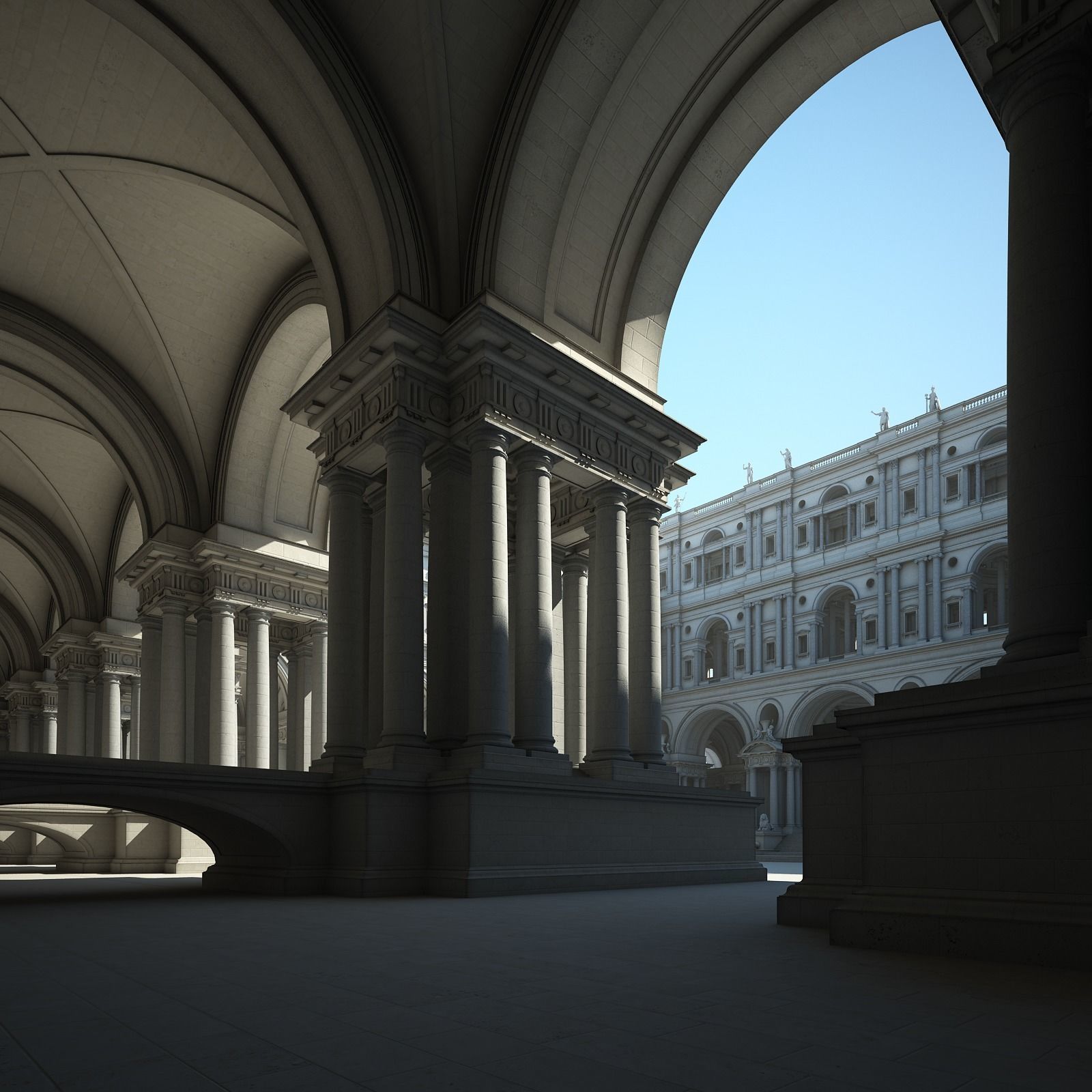 Courtyard of an Ancient Temple II 3D model_11