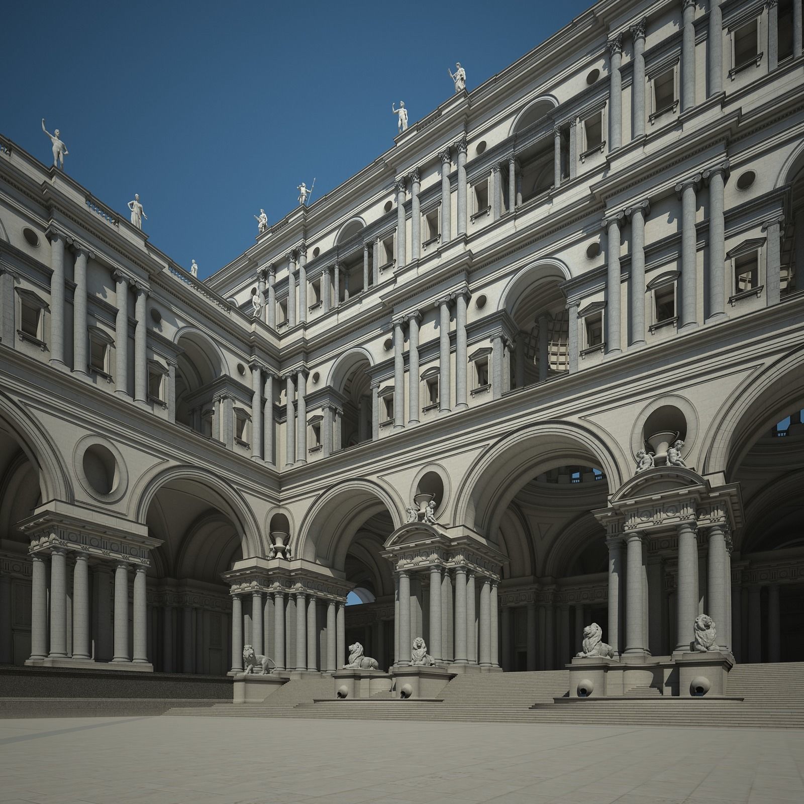 Courtyard of an Ancient Temple II 3D model_22