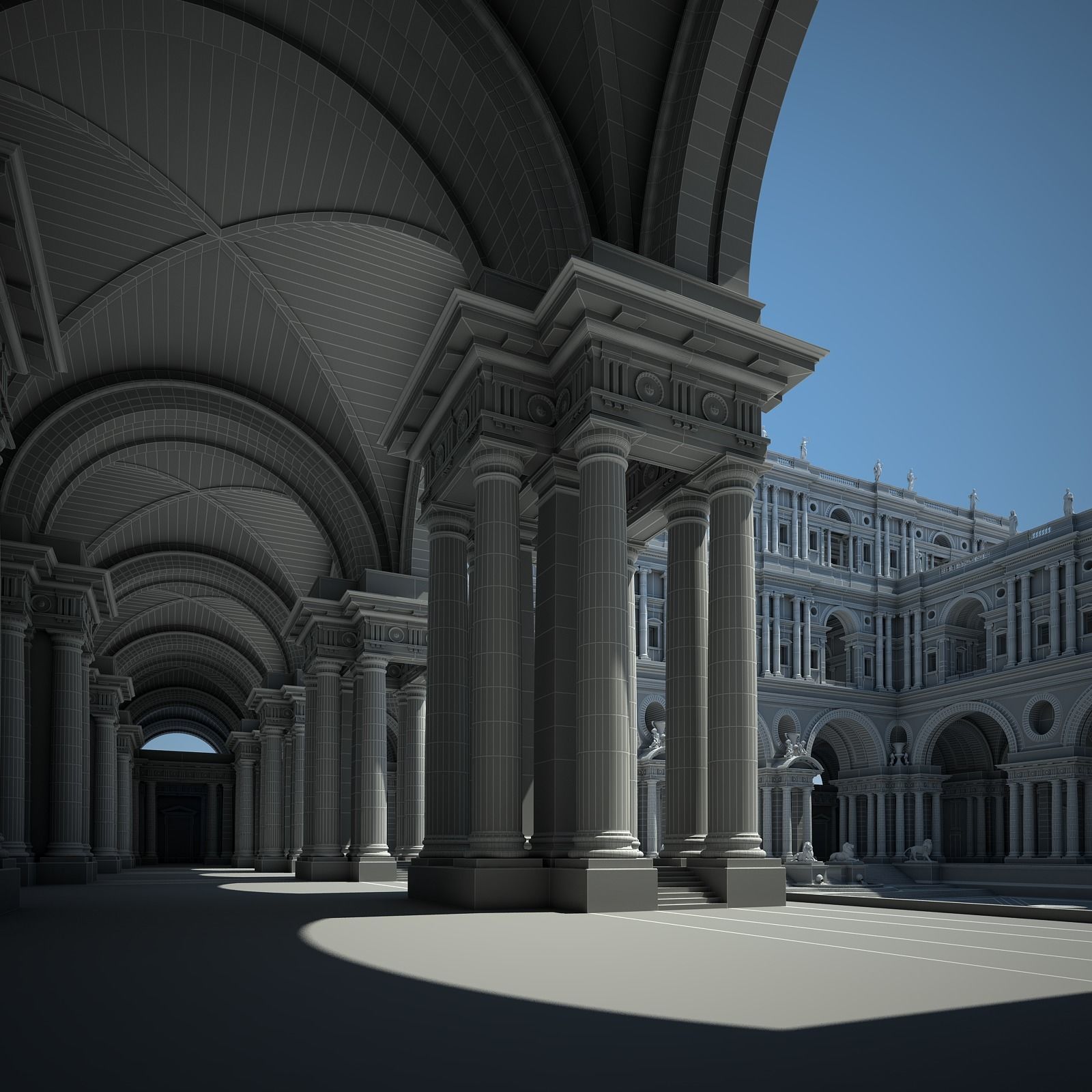 Courtyard of an Ancient Temple II 3D model_60