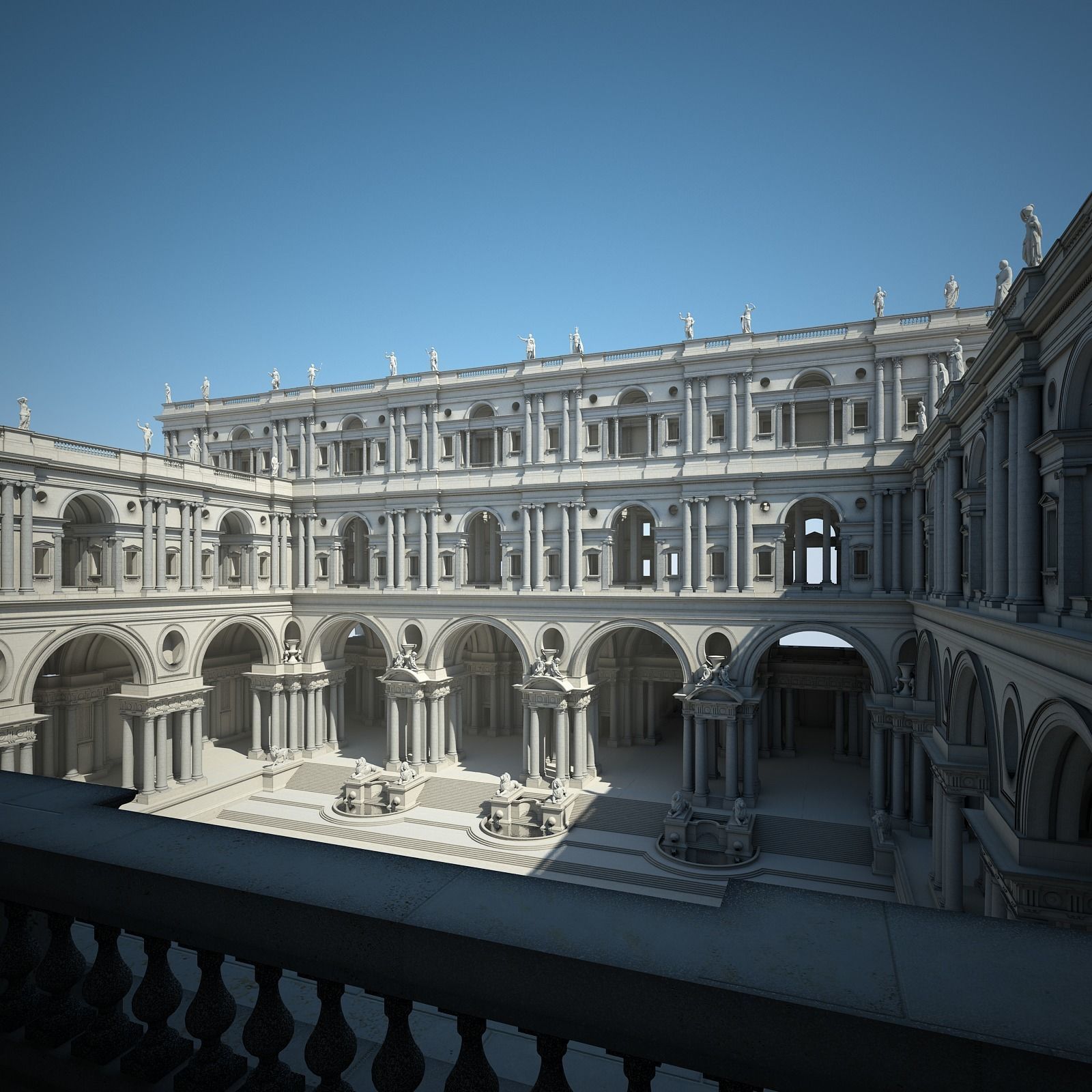 Courtyard of an Ancient Temple II 3D model_52