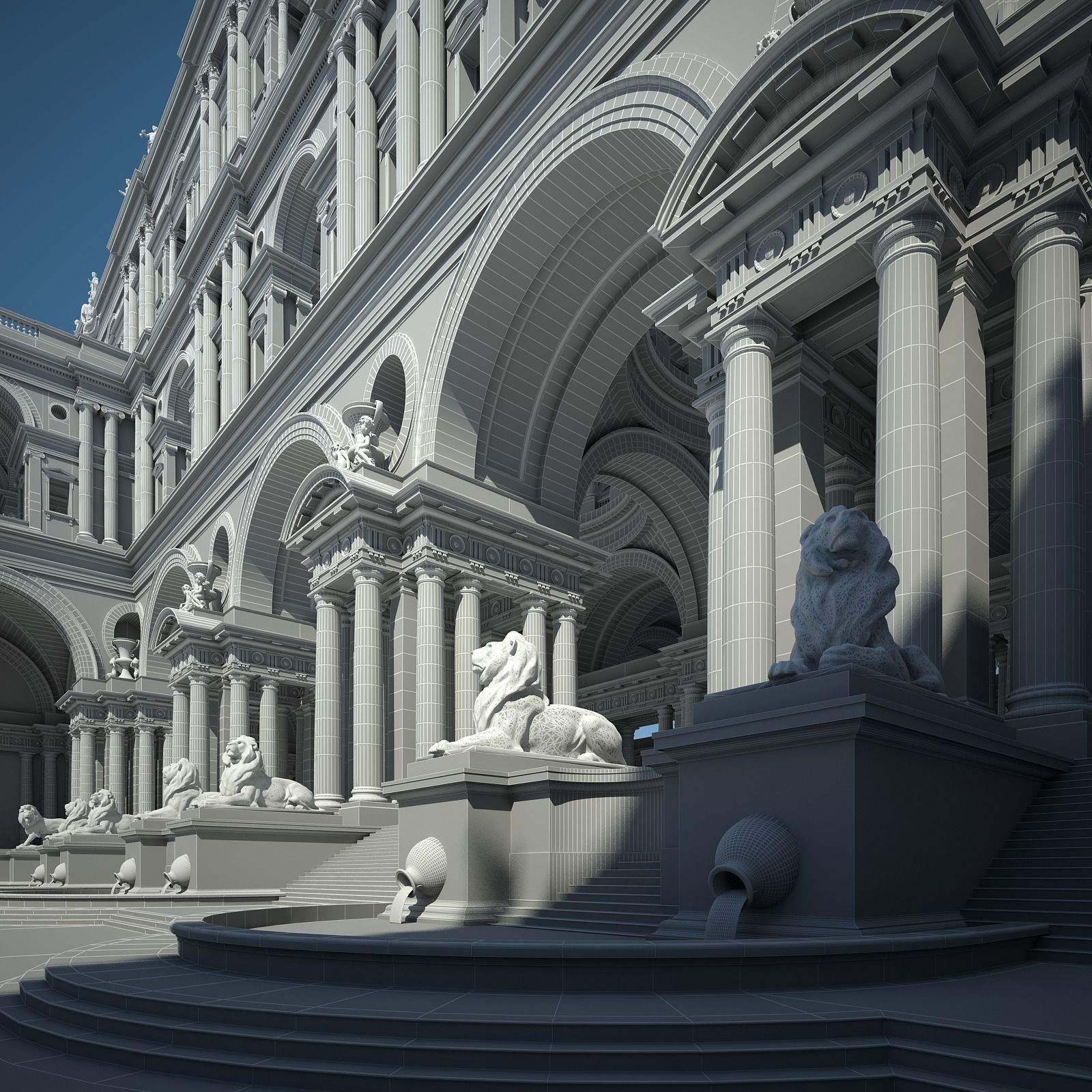 Courtyard of an Ancient Temple II 3D model_72