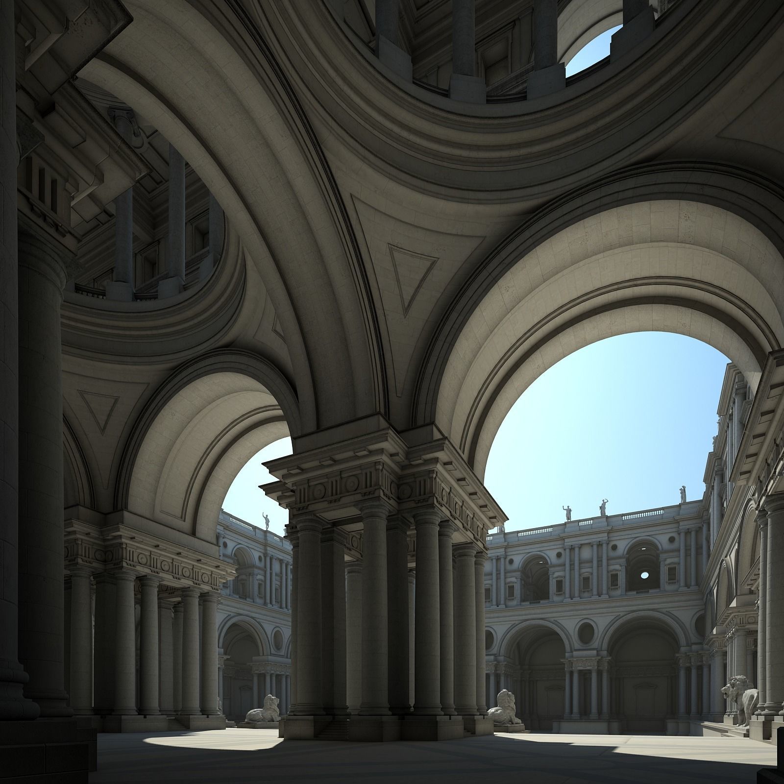 Courtyard of an Ancient Temple II 3D model_24