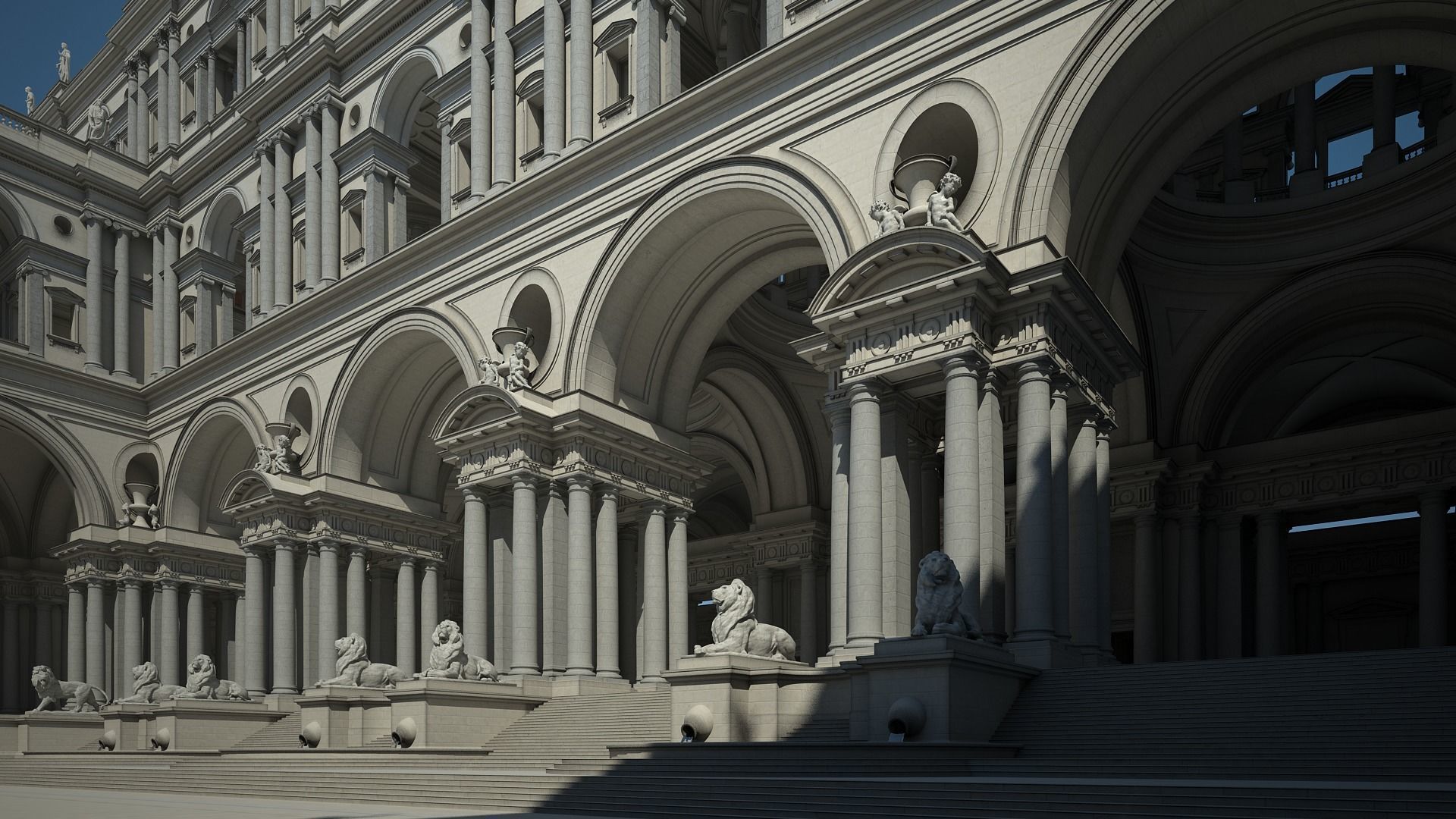 Courtyard of an Ancient Temple II 3D model_51