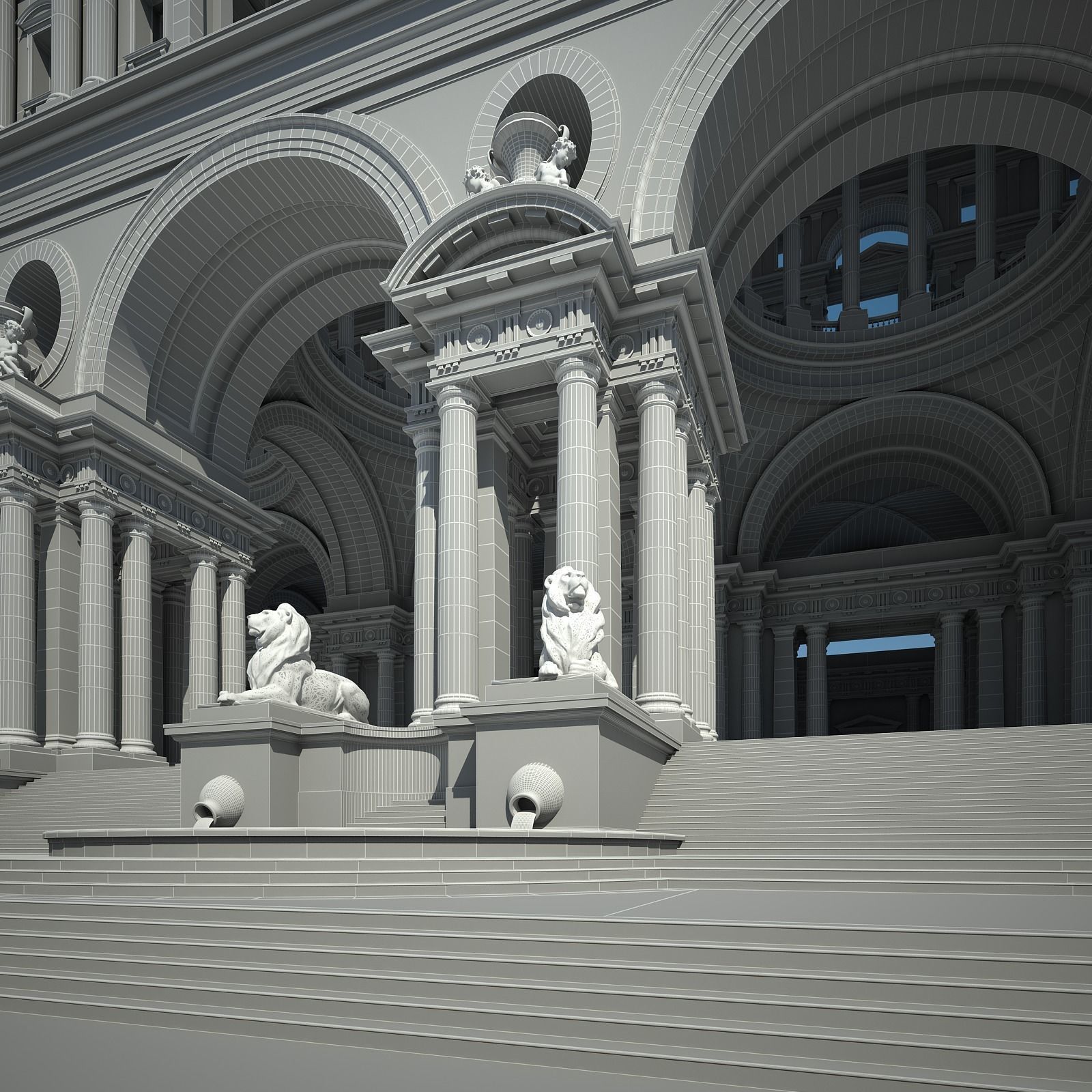 Courtyard of an Ancient Temple II 3D model_73