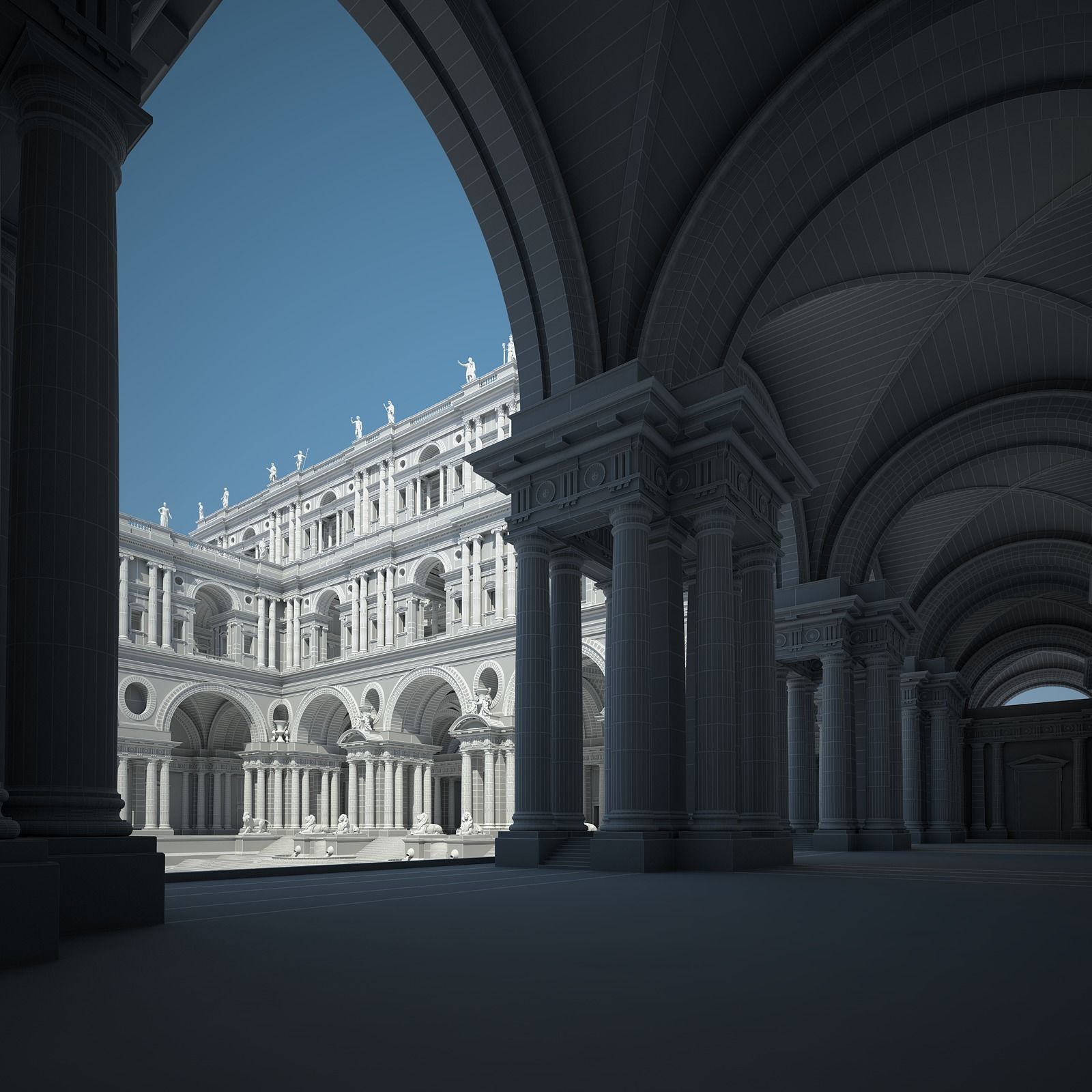 Courtyard of an Ancient Temple II 3D model_64