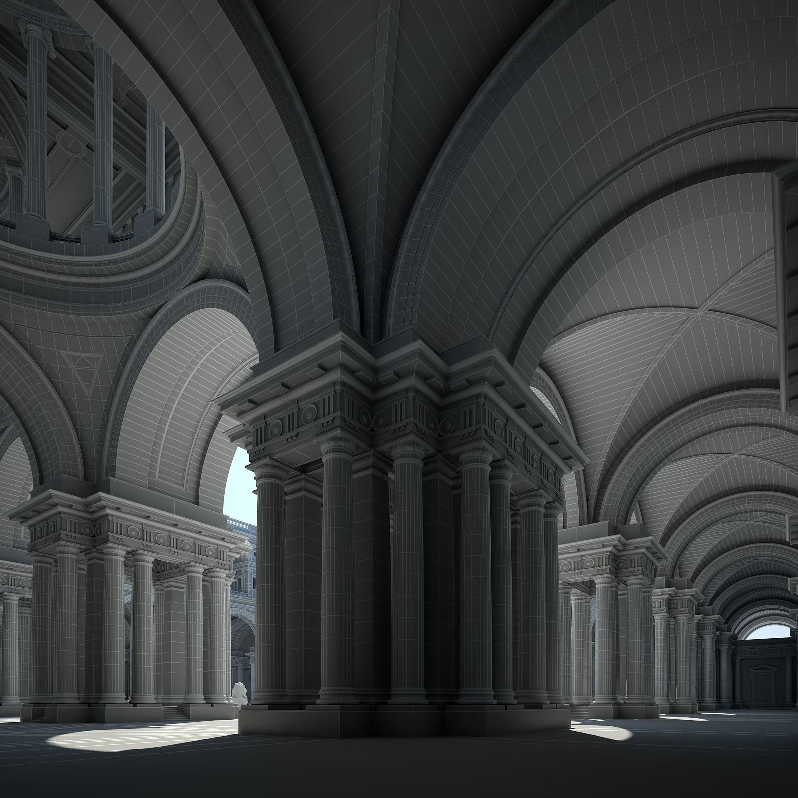 Courtyard of an Ancient Temple II 3D model_74