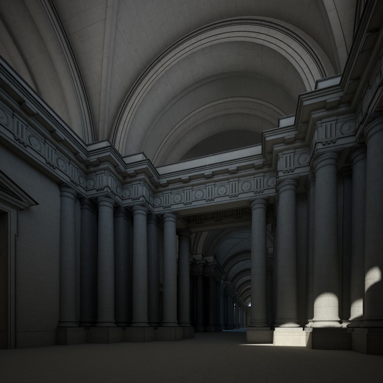 Courtyard of an Ancient Temple II 3D model_36