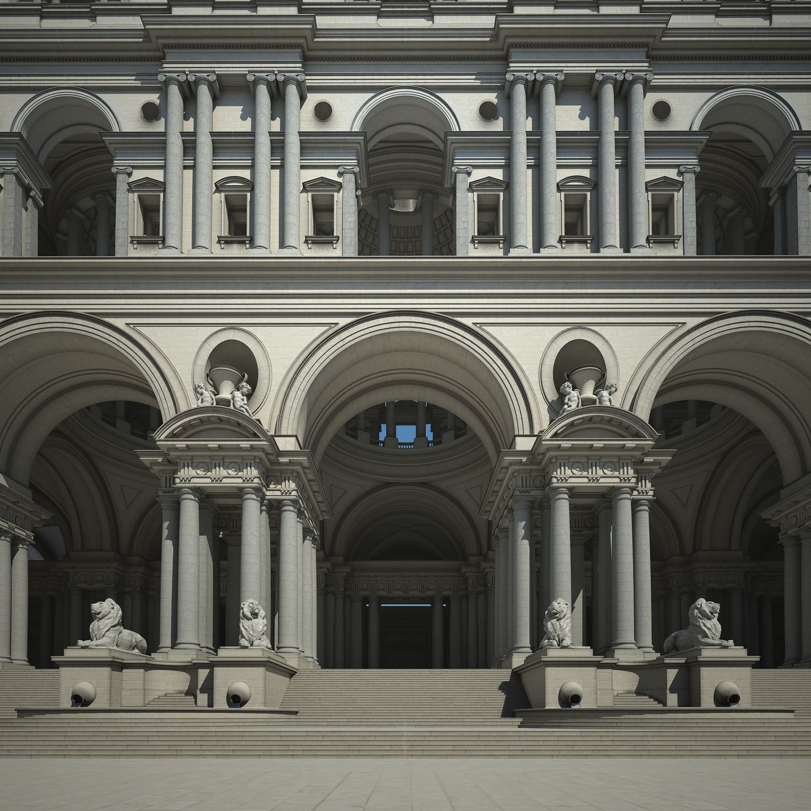 Courtyard of an Ancient Temple II 3D model_20