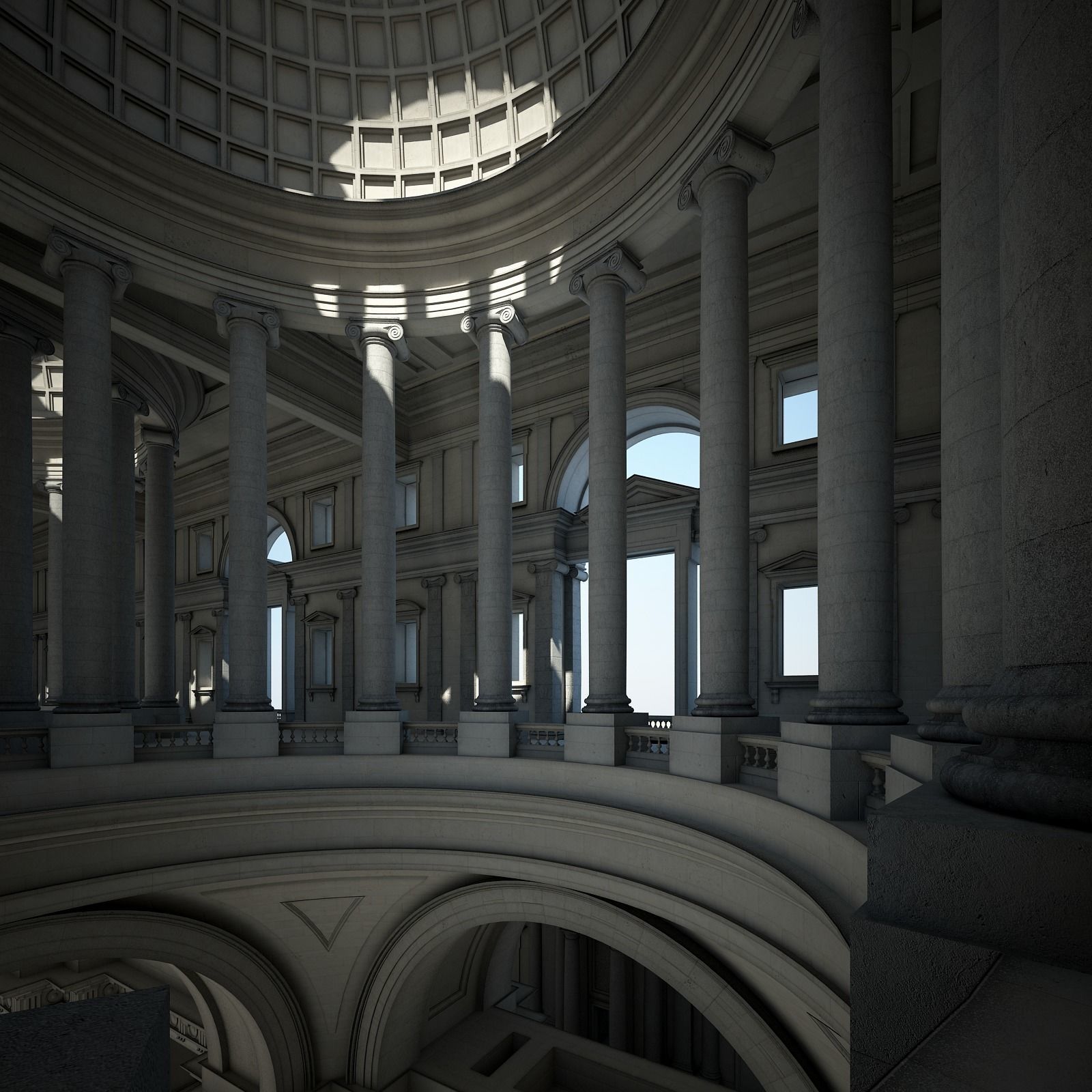 Courtyard of an Ancient Temple II 3D model_44