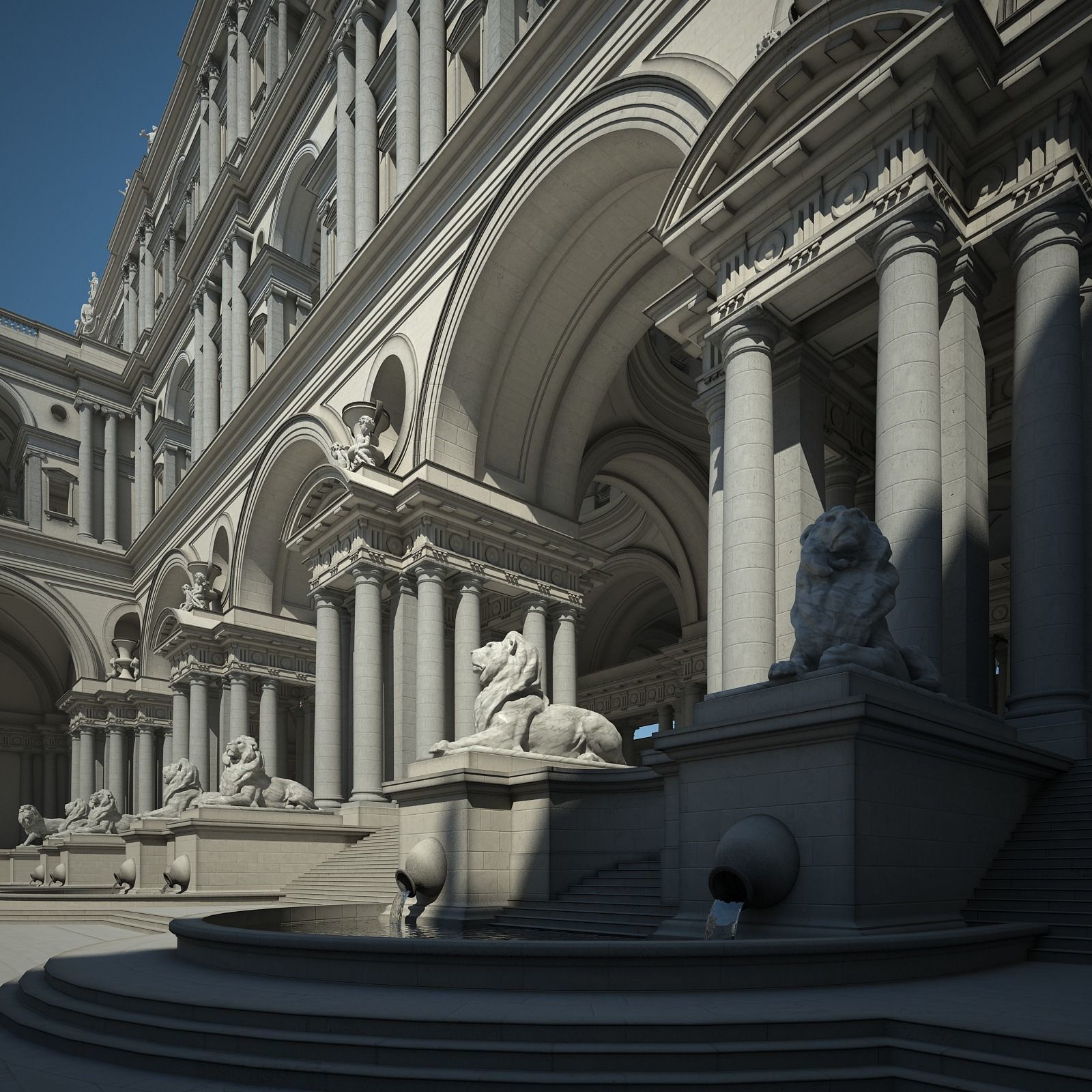 Courtyard of an Ancient Temple II 3D model_18