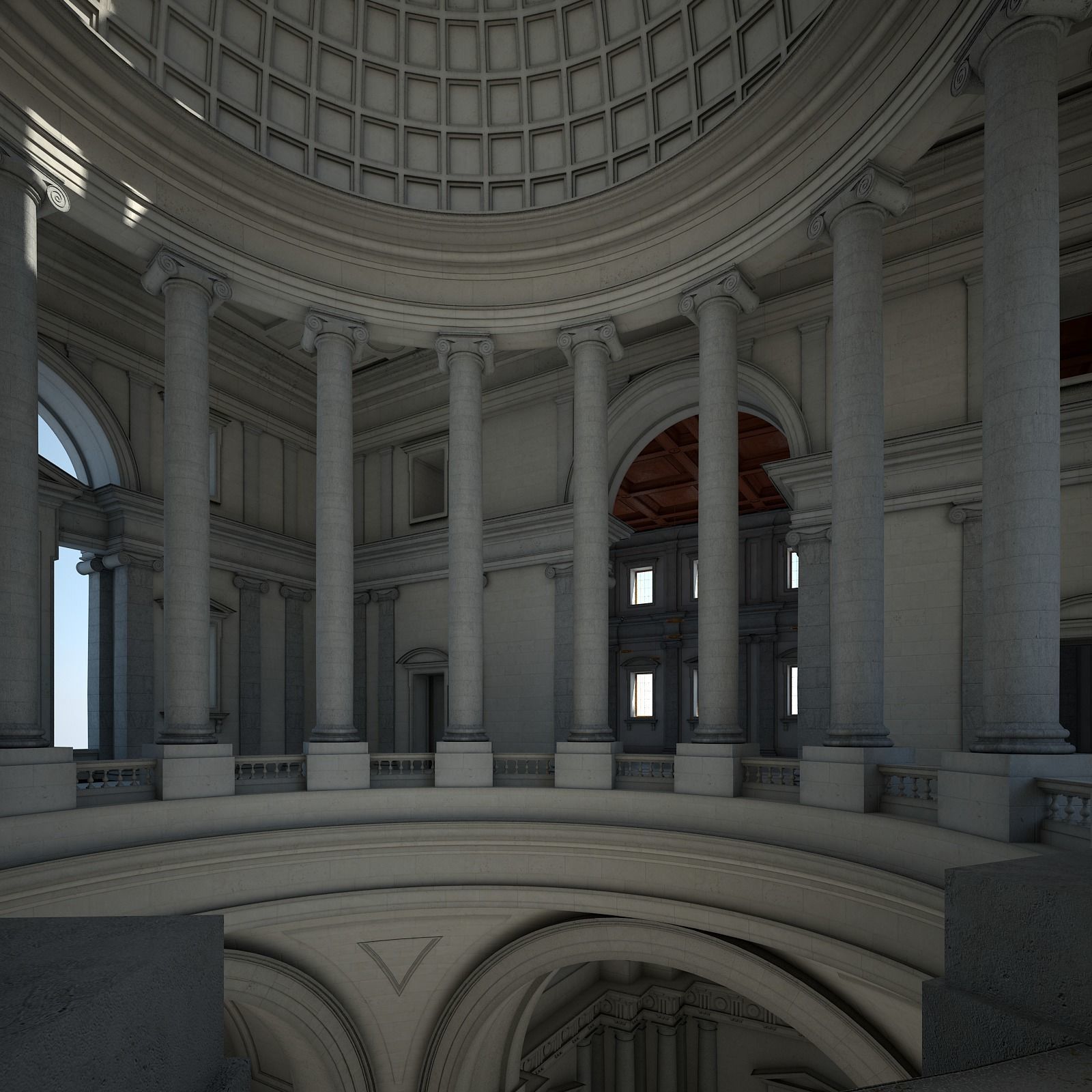 Courtyard of an Ancient Temple II 3D model_45
