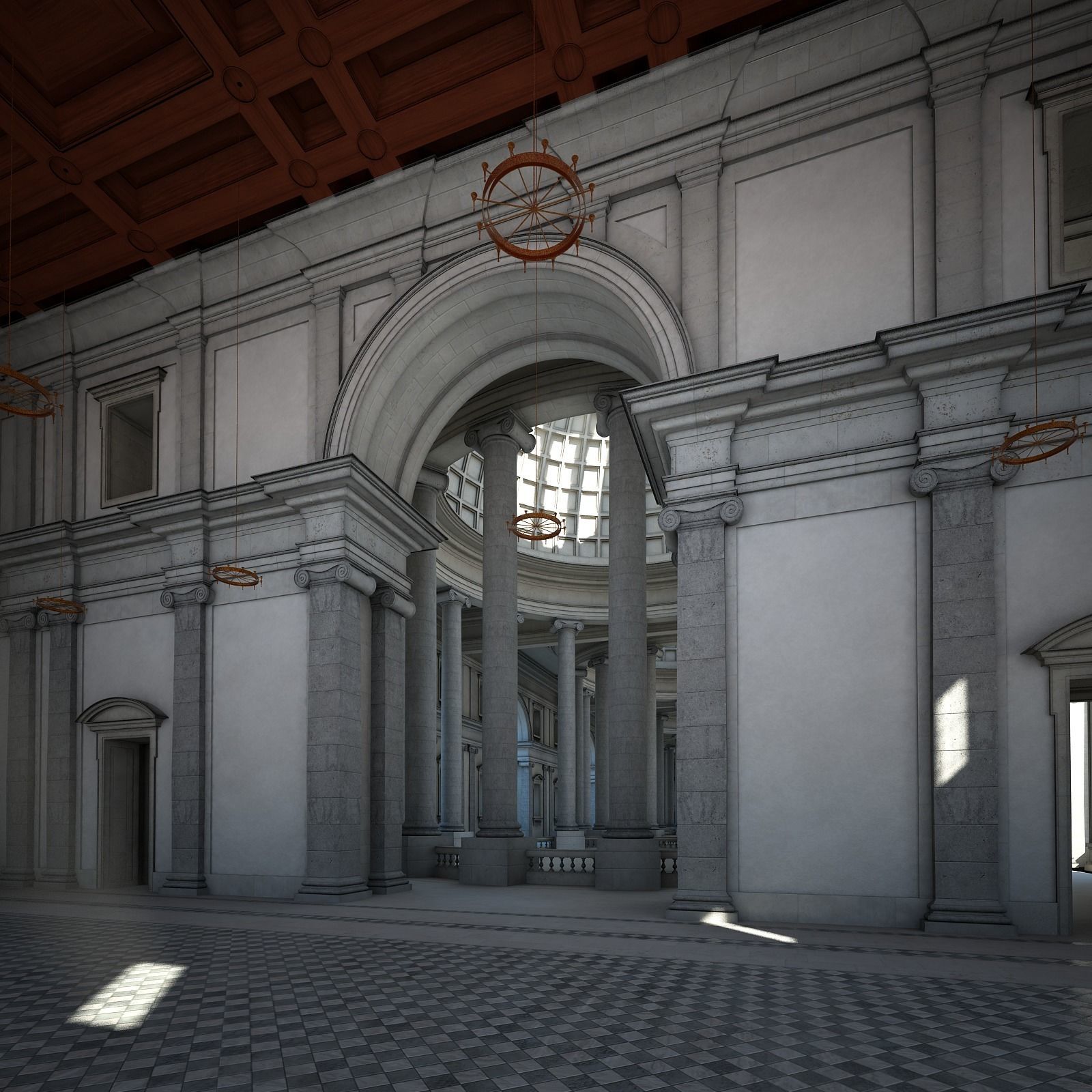 Courtyard of an Ancient Temple II 3D model_40